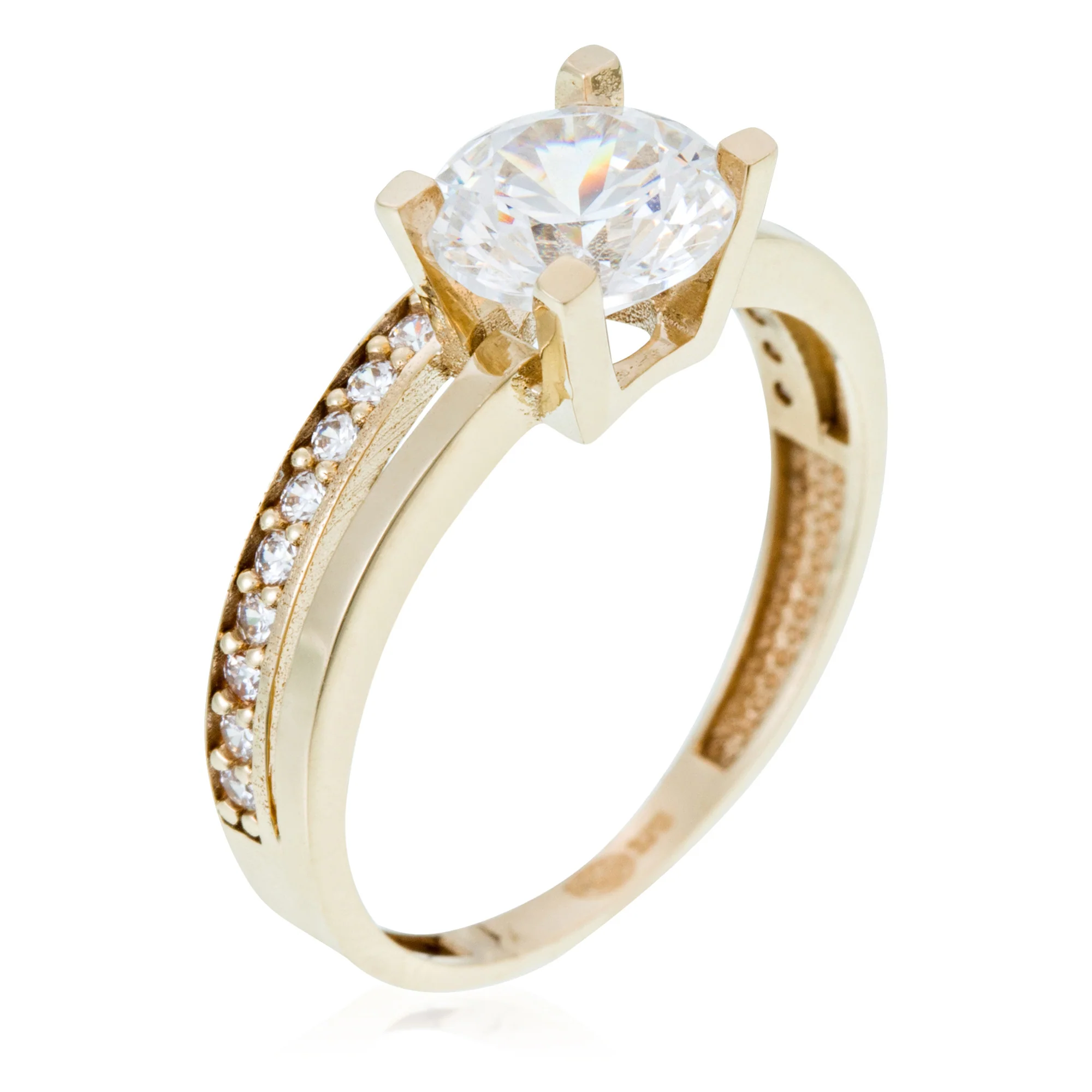 Bague "Majestueuse" - Or Jaune 375/1000 Et Zirconium - Image 5