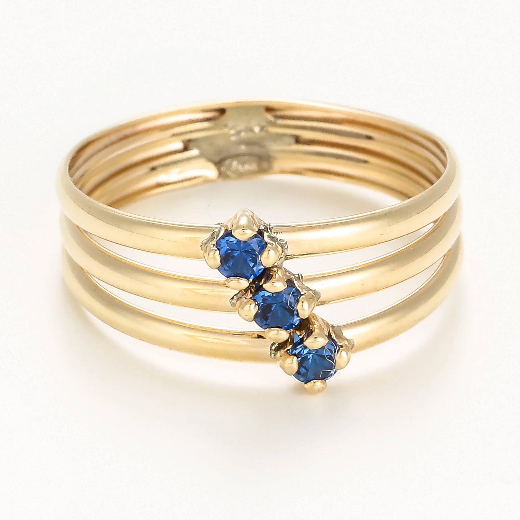 Bague "Abbie Zirconium Bleu "Or Jaune 375/1000 Et Zirconium - Image 2