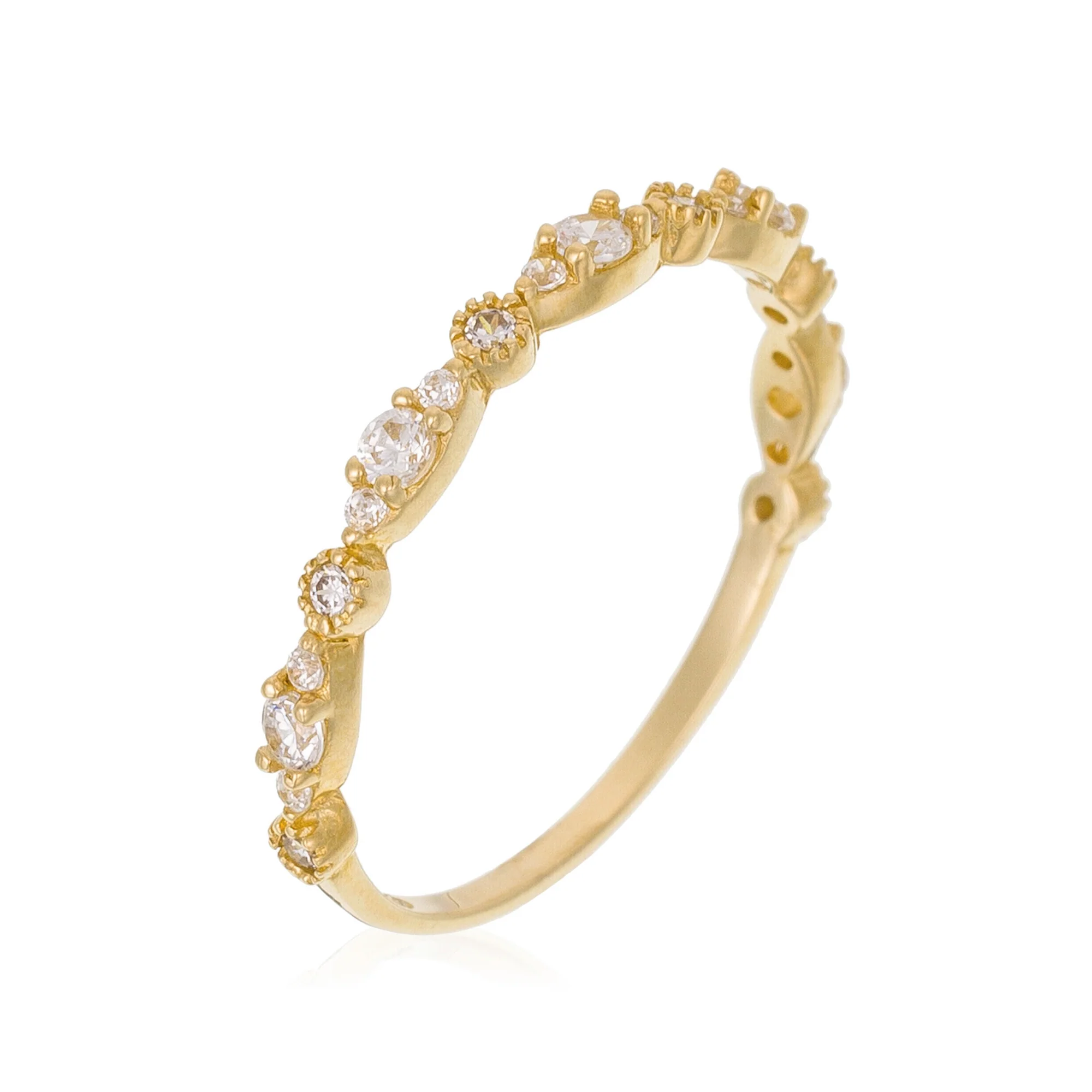 Bague "Relation" Or Jaune 375/1000 Et Zirconium - Image 2