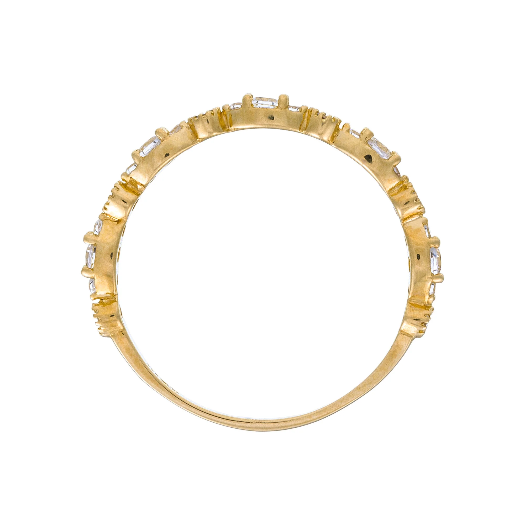 Bague "Relation" Or Jaune 375/1000 Et Zirconium - Image 4