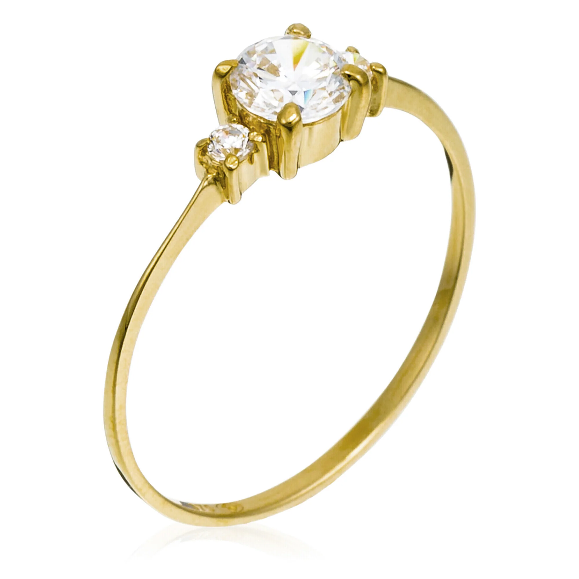 Bague "Intuition" Or Jaune 375/1000 Et Zirconium - Image 2