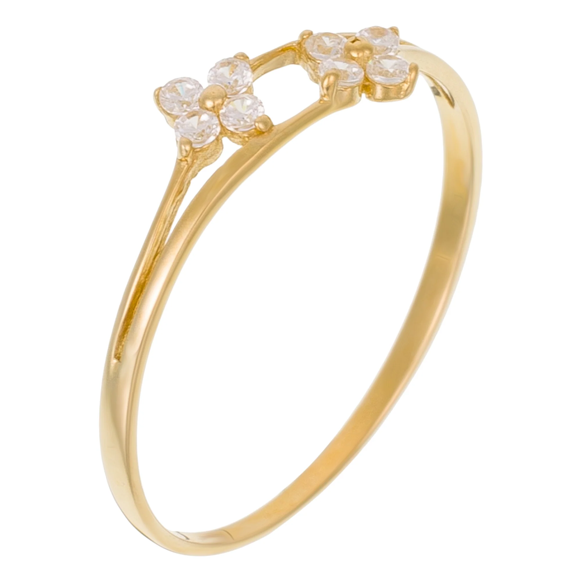 Bague "Rencontre Florale" - Or Jaune 375/1000 - Image 3