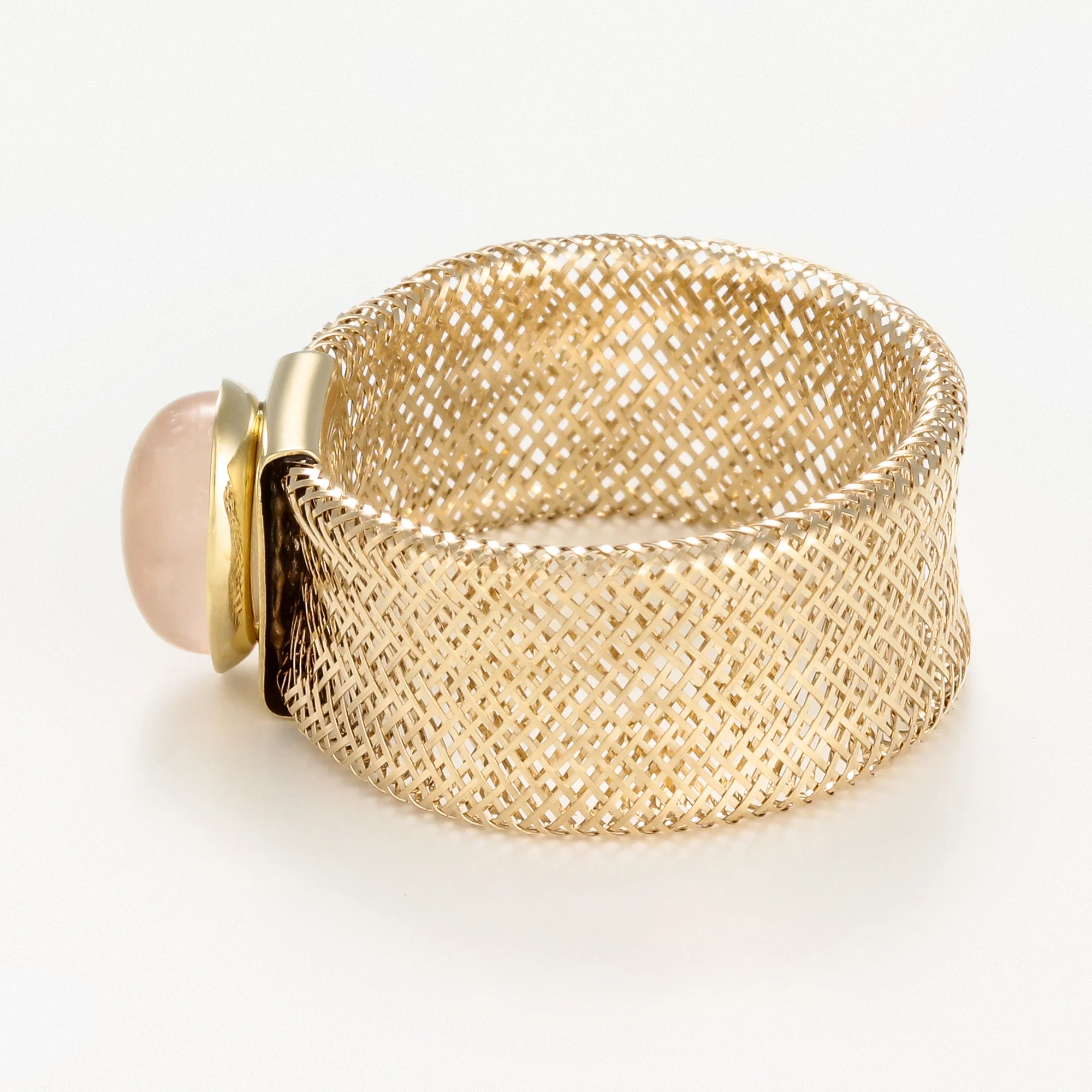 Bague "Quartz Rose Flamboyant "Or Jaune 375/1000 - Image 5