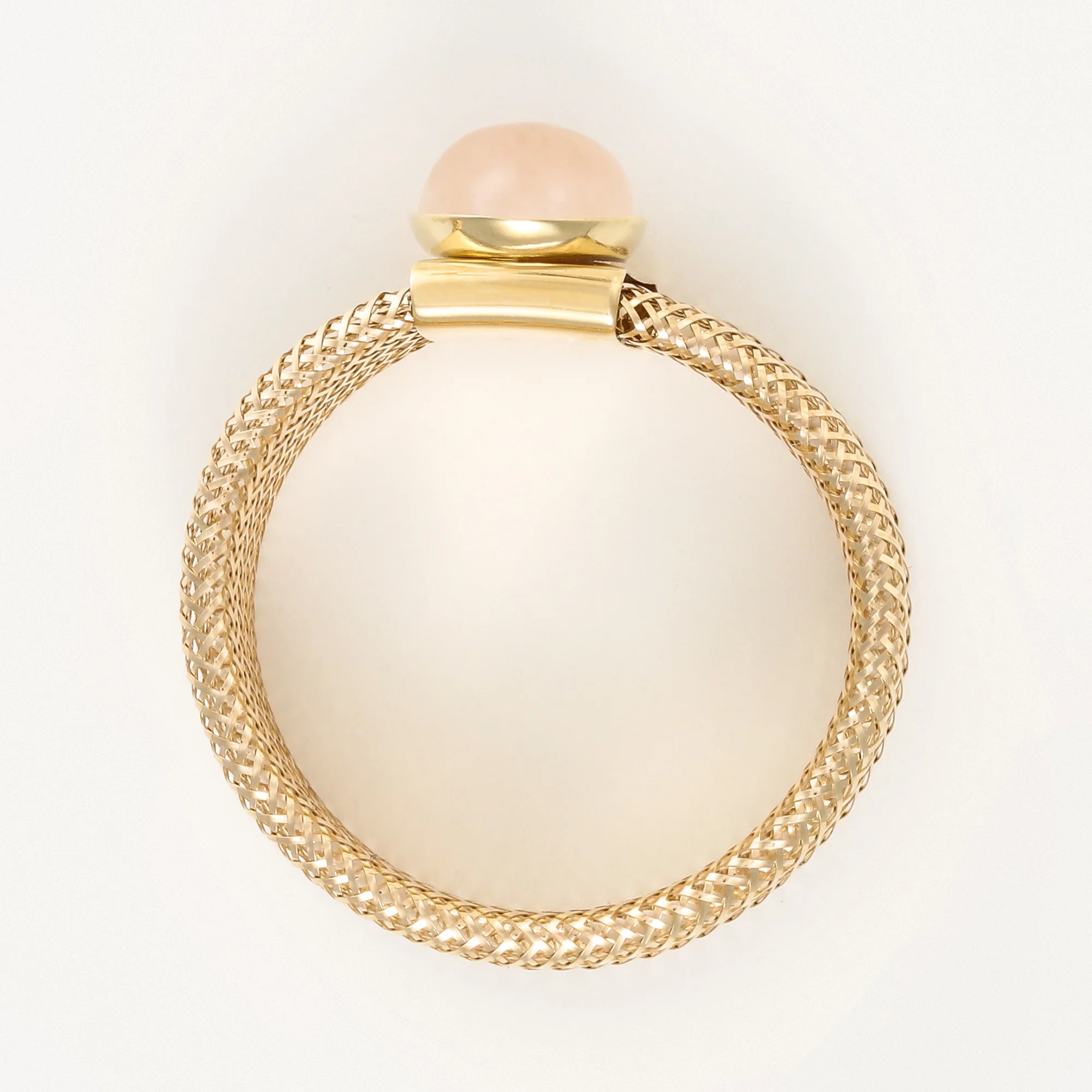 Bague "Quartz Rose Flamboyant "Or Jaune 375/1000 - Image 6