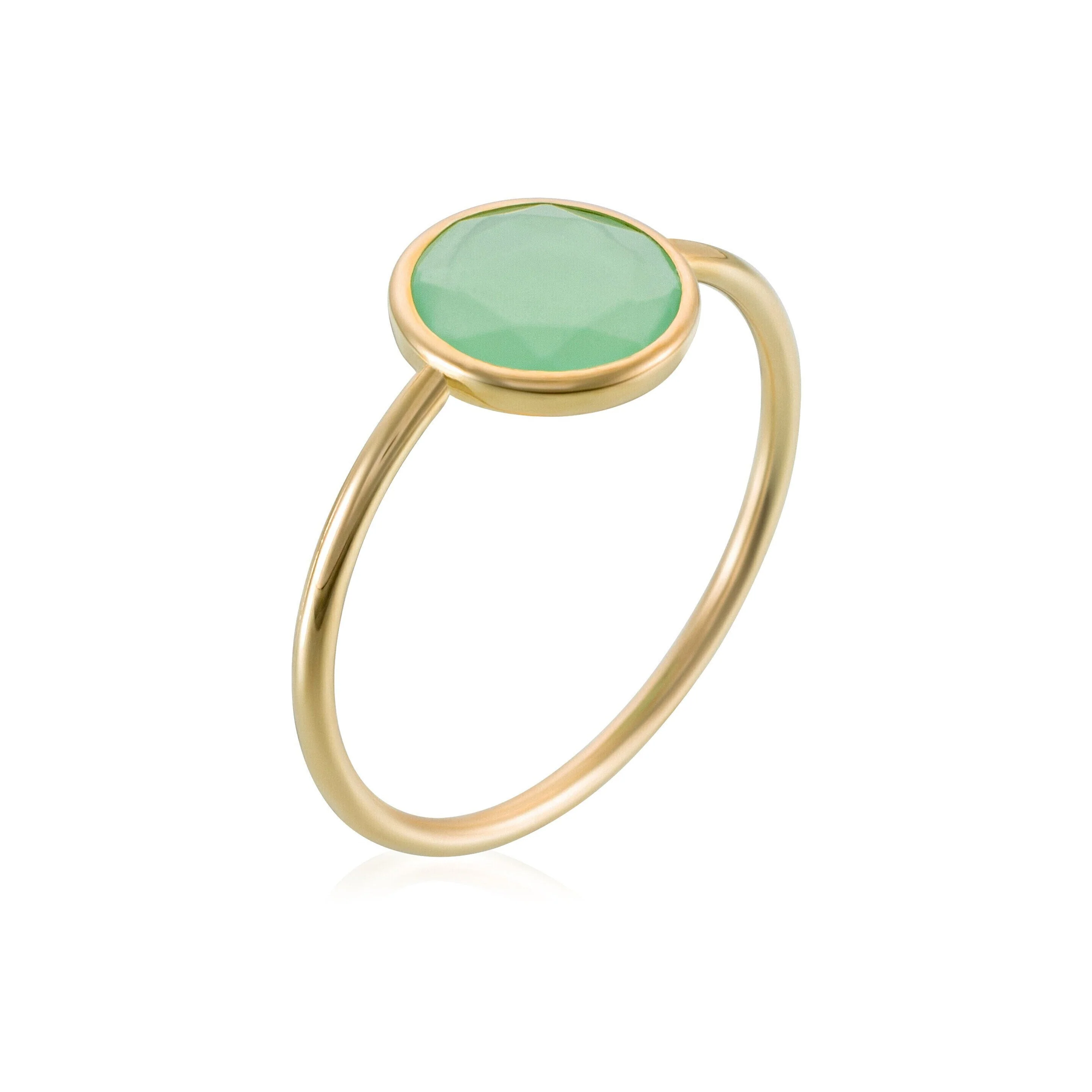 Bague "Aliyan" - Jade Verte, Or Jaune 375/1000 - Image 2