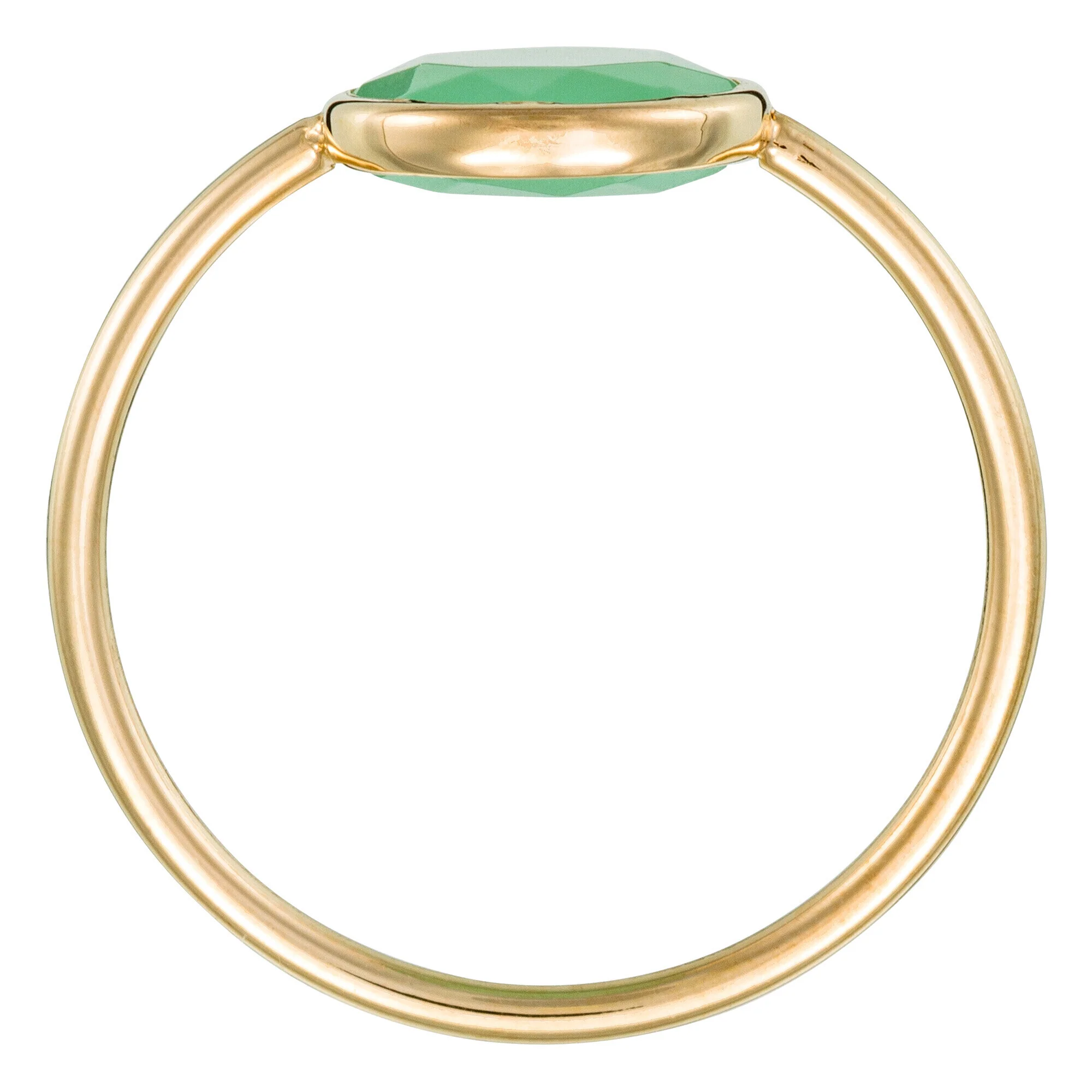 Bague "Aliyan" - Jade Verte, Or Jaune 375/1000 - Image 3