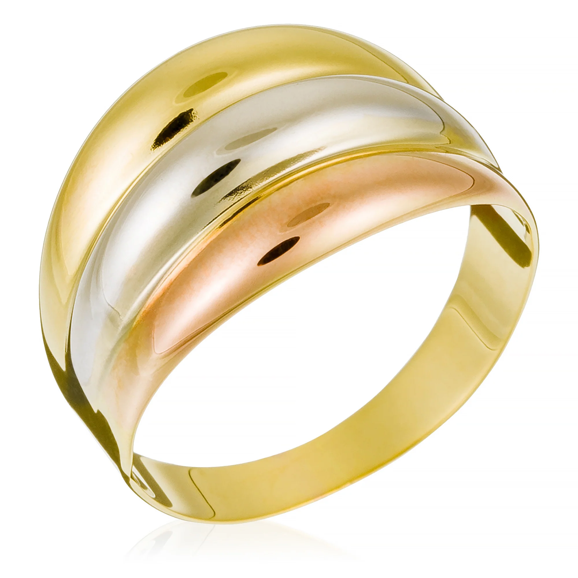 Bague "Trianon" - Or Jaune, Or Rose Et Or Blanc 375/1000 - Image 3