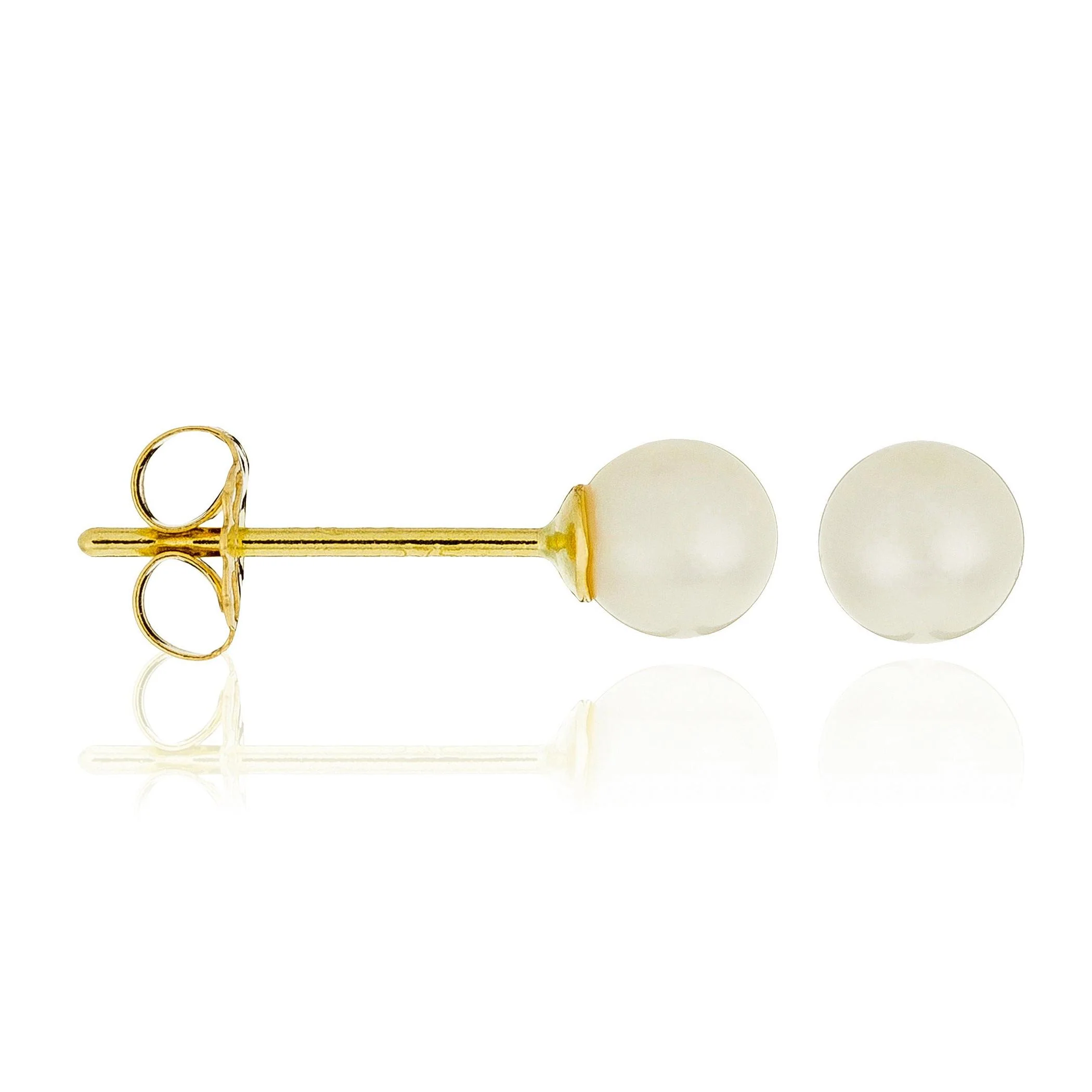 Boucles D'Oreilles "My Pearl" - Or Jaune 375/1000 Perles Blanches - Image 2