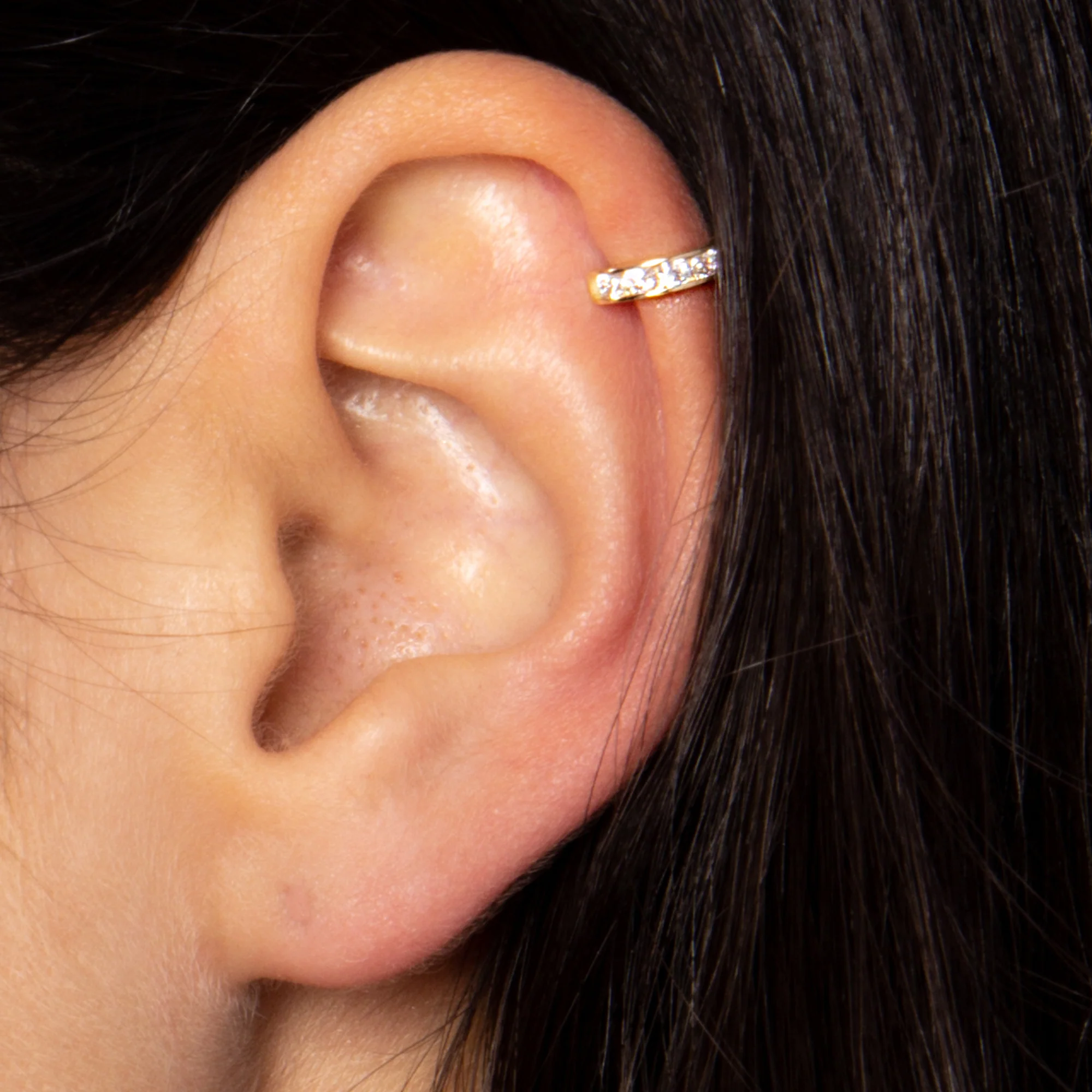Bijou Cartilage Unitaire "Shining Ear Cuff" - Or Jaune 375/1000 - Image 3