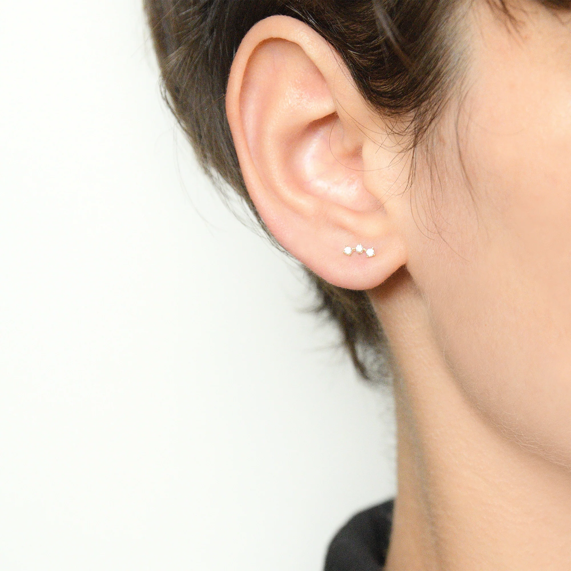 Bijou Cartilage Unitaire "Trinity" - Or Jaune 375/1000 - Image 3