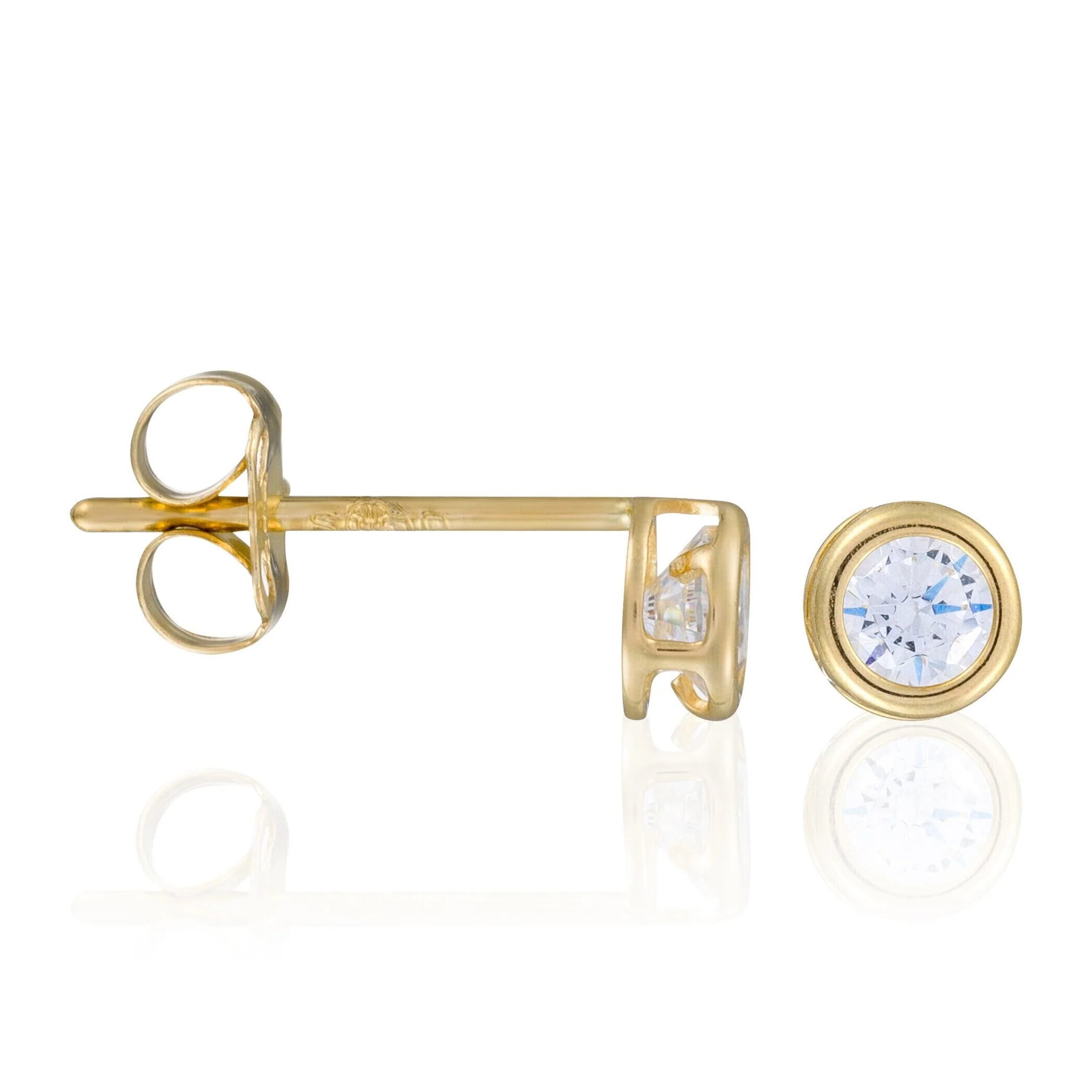 Boucles D'Oreilles "Philtre D'Amour" - Or Jaune 375/1000 Et Zirconium - Image 2