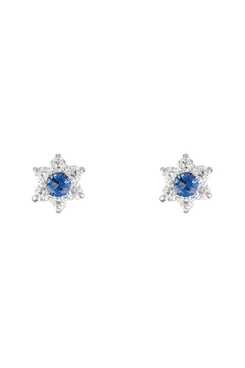 Boucles D'Oreilles "Le Messager Bleu" - Or Blanc 375/1000 Et Zirconium - Image 2