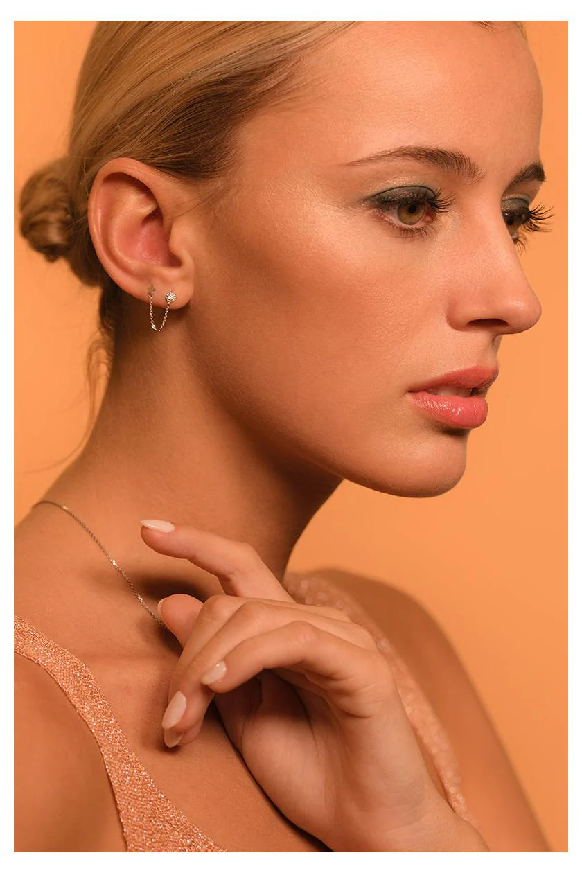 Boucles D'Oreilles "Royal" - Or Jaune 375/1000 Et Zirconium - Image 2