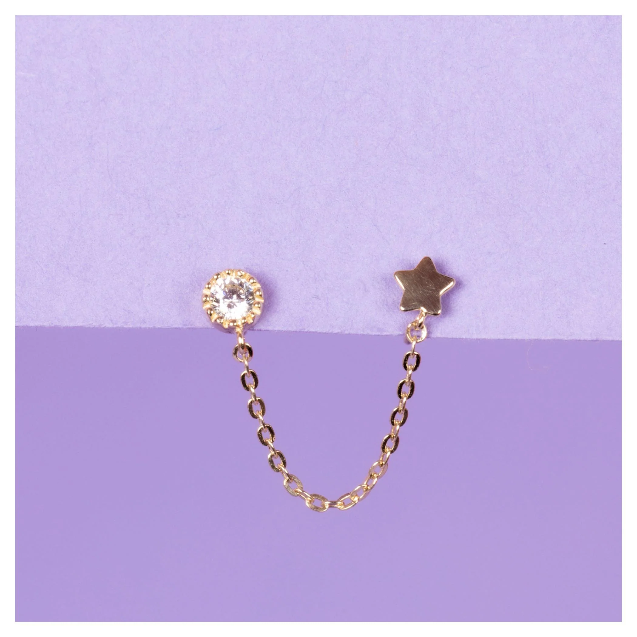 Boucles D'Oreilles "Royal" - Or Jaune 375/1000 Et Zirconium - Image 6