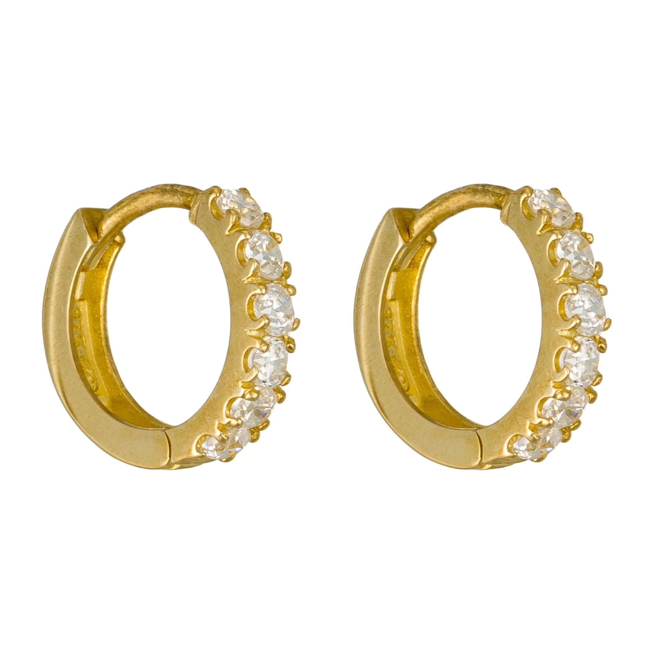 Boucles D'Oreilles "Quality" Or Jaune 375/1000 Et Zirconium - Image 2