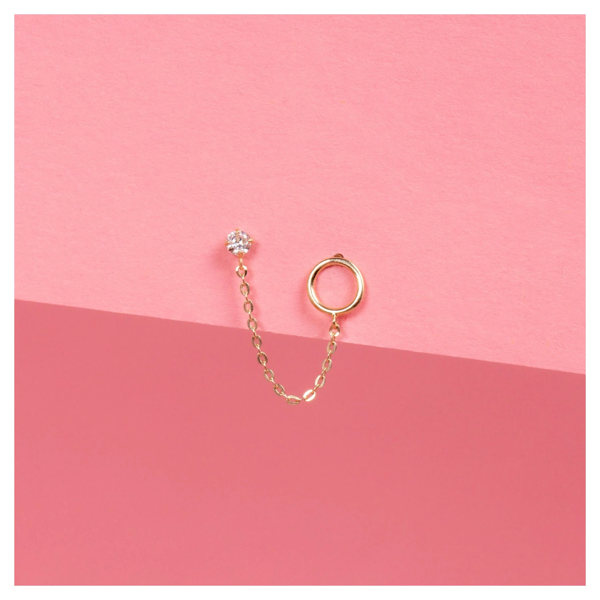 Boucles D'Oreilles Unitaire "Arsol" - Or Jaune 375/1000 - Image 5