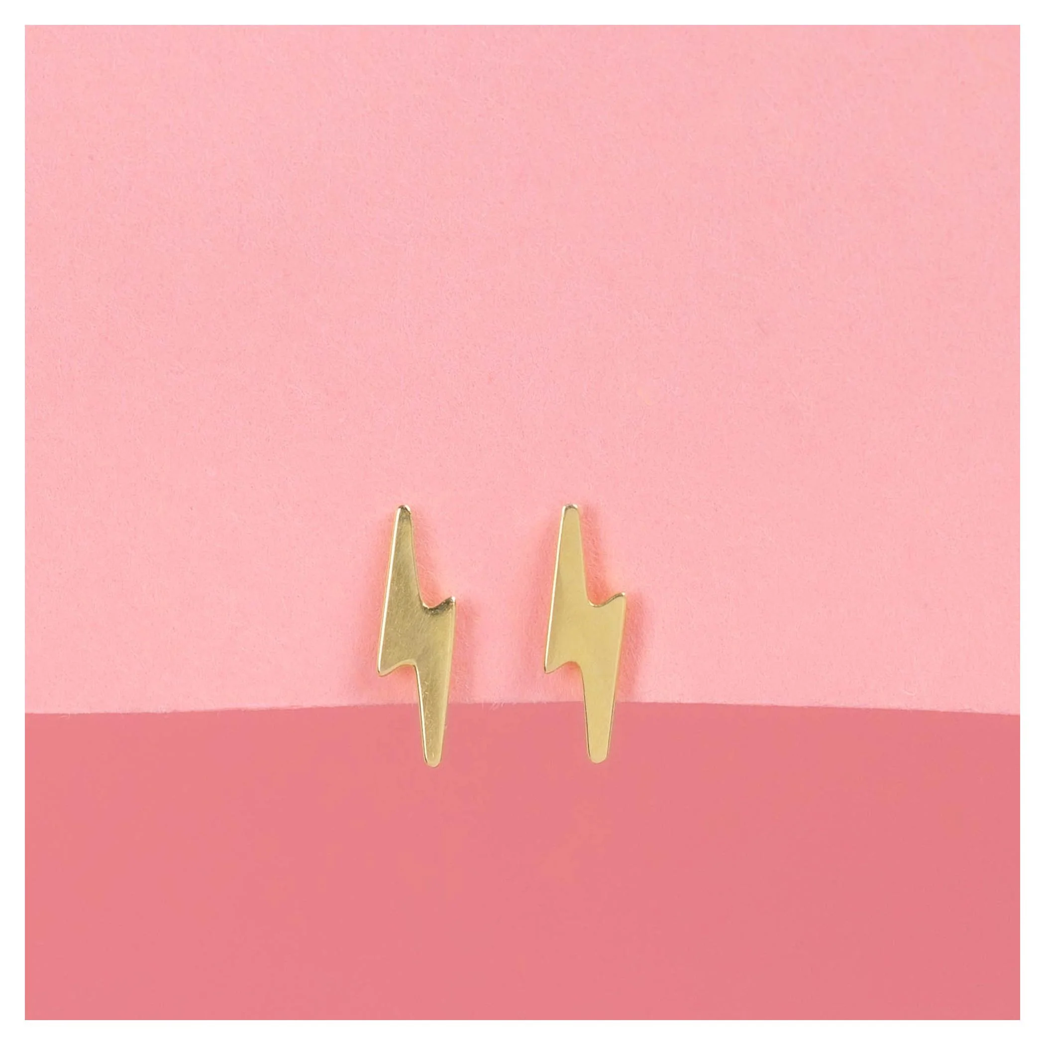 Boucles D'Oreilles Puce "Eclair Doré" - Or Jaune 375/1000 - Image 3