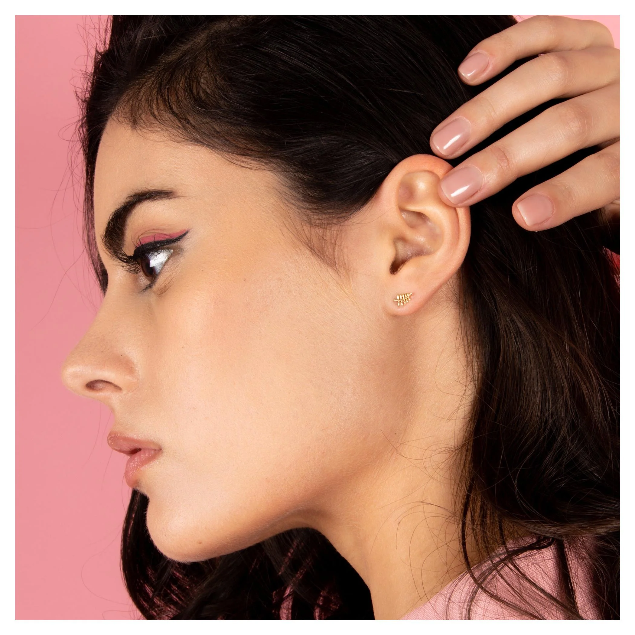 Boucles D'Oreilles "Feuilles D'Or" - Or Jaune 375/1000 - Image 3
