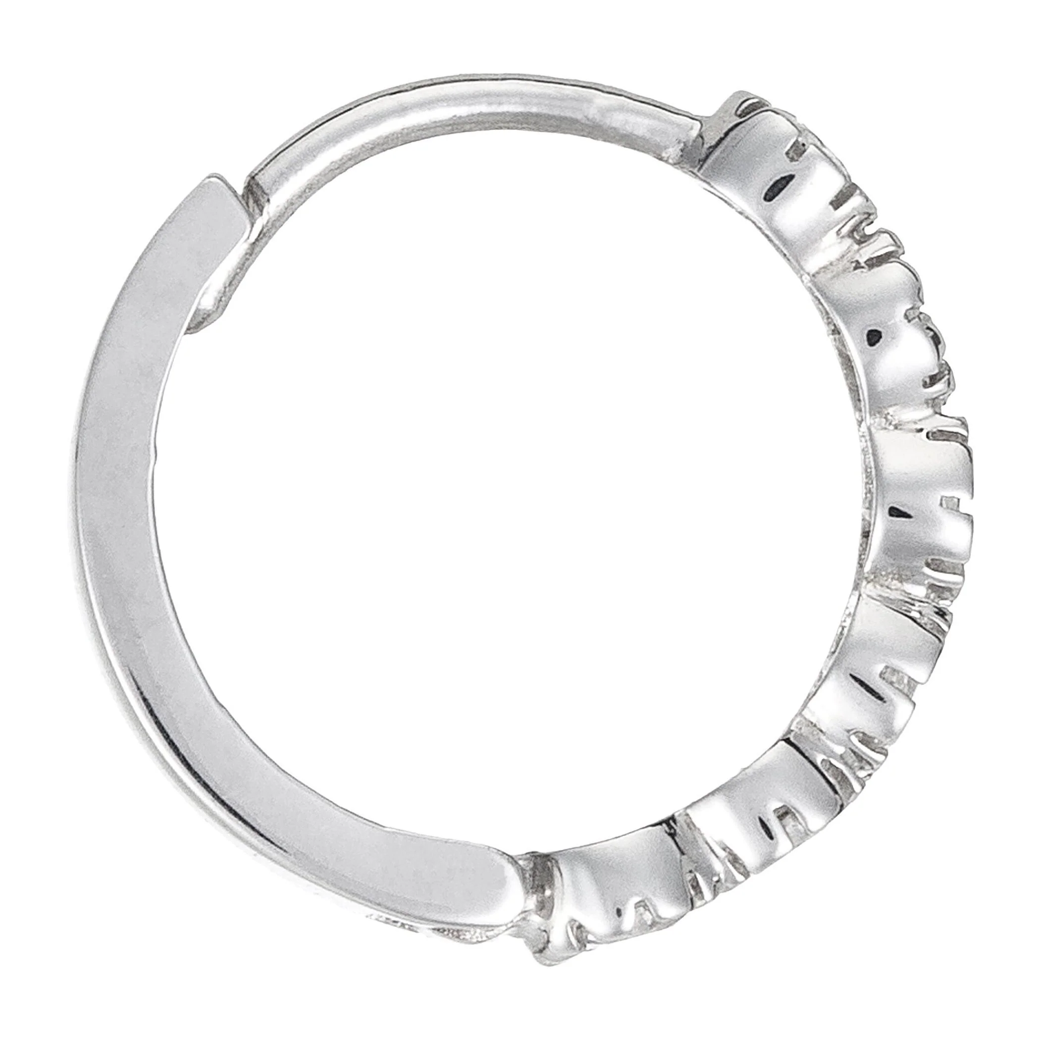 Boucles D'Oreilles "Luminous" - Or Blanc 375/1000 Et Zirconium - Image 4