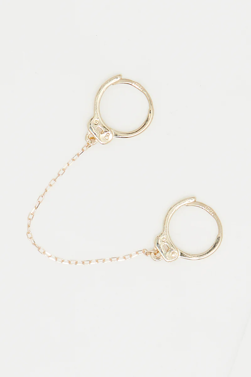 Bijou D'Oreille Unitaire "Menottes" - Or Jaune 375/1000 - Image 3