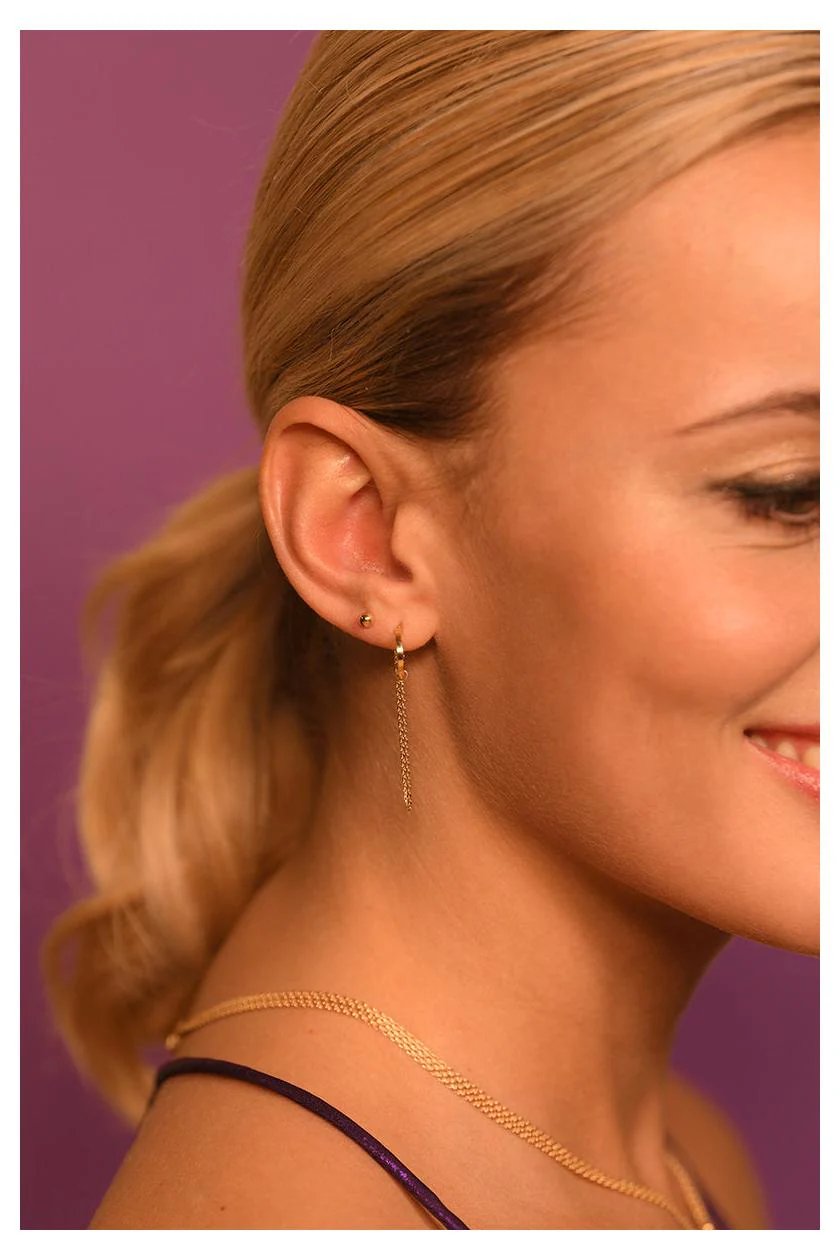 Boucles D'Oreilles "Puce 3Mm" - Or Jaune 375/1000 - Image 2