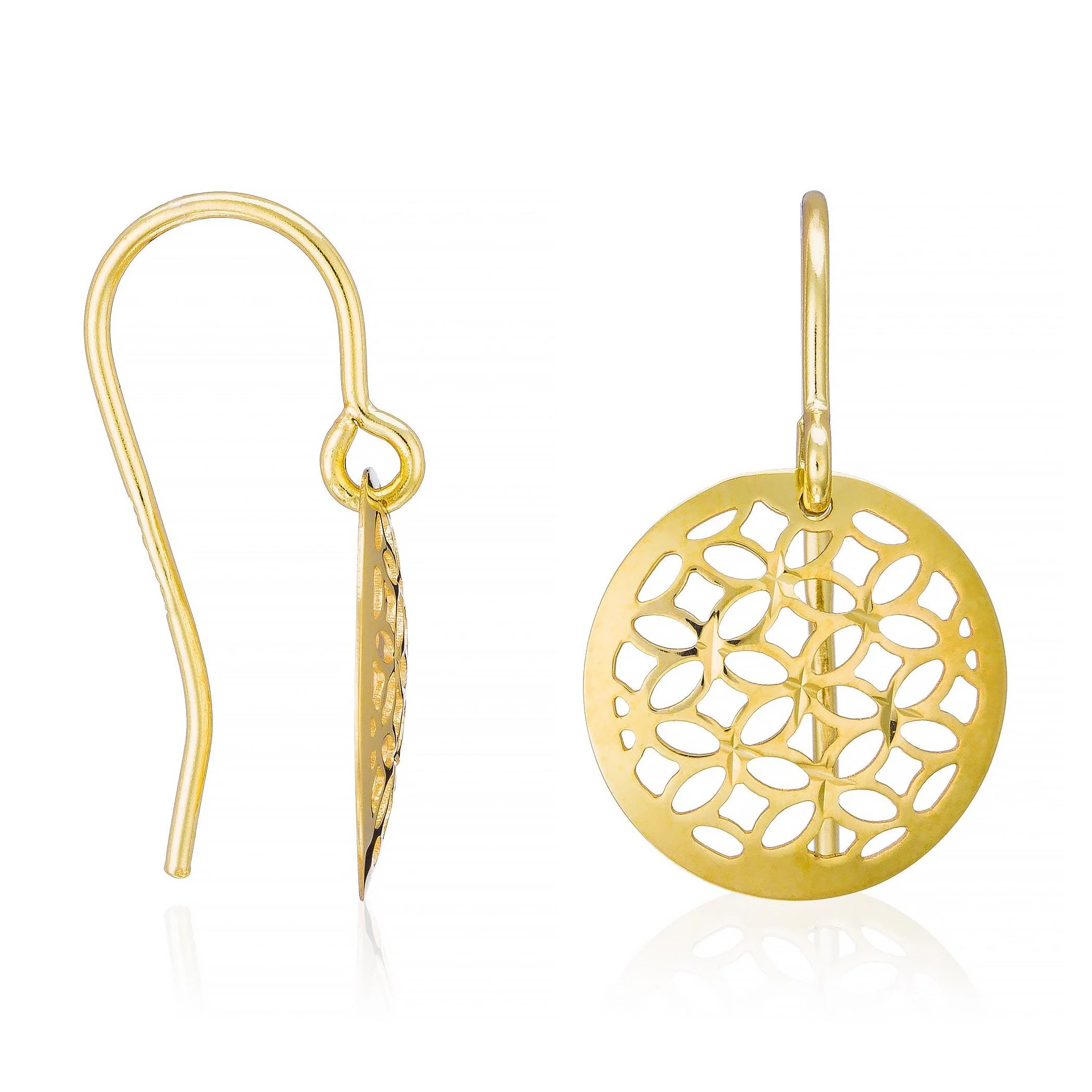 Boucles D'Oreilles "Dandelion" - Or Bicolore 375/1000 - Image 4