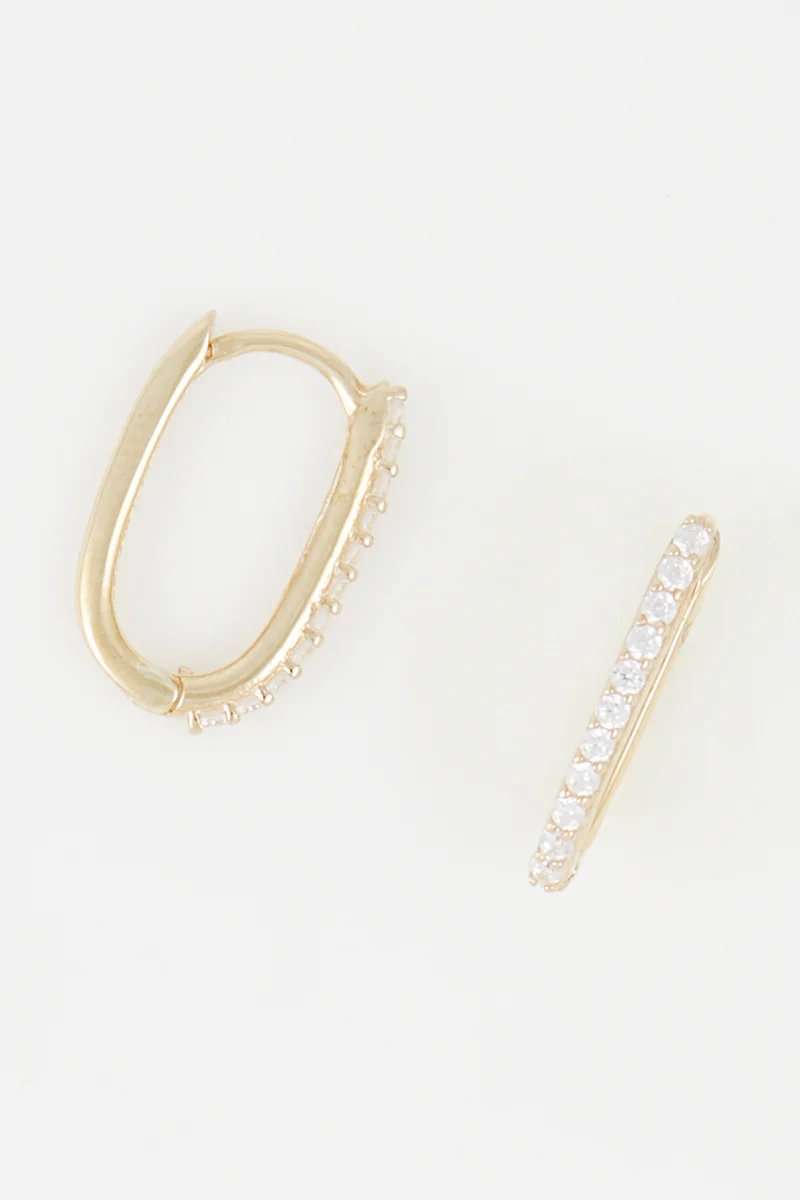 Boucles D'Oreilles Lizzy - Or Jaune Et Zirconium - Image 2