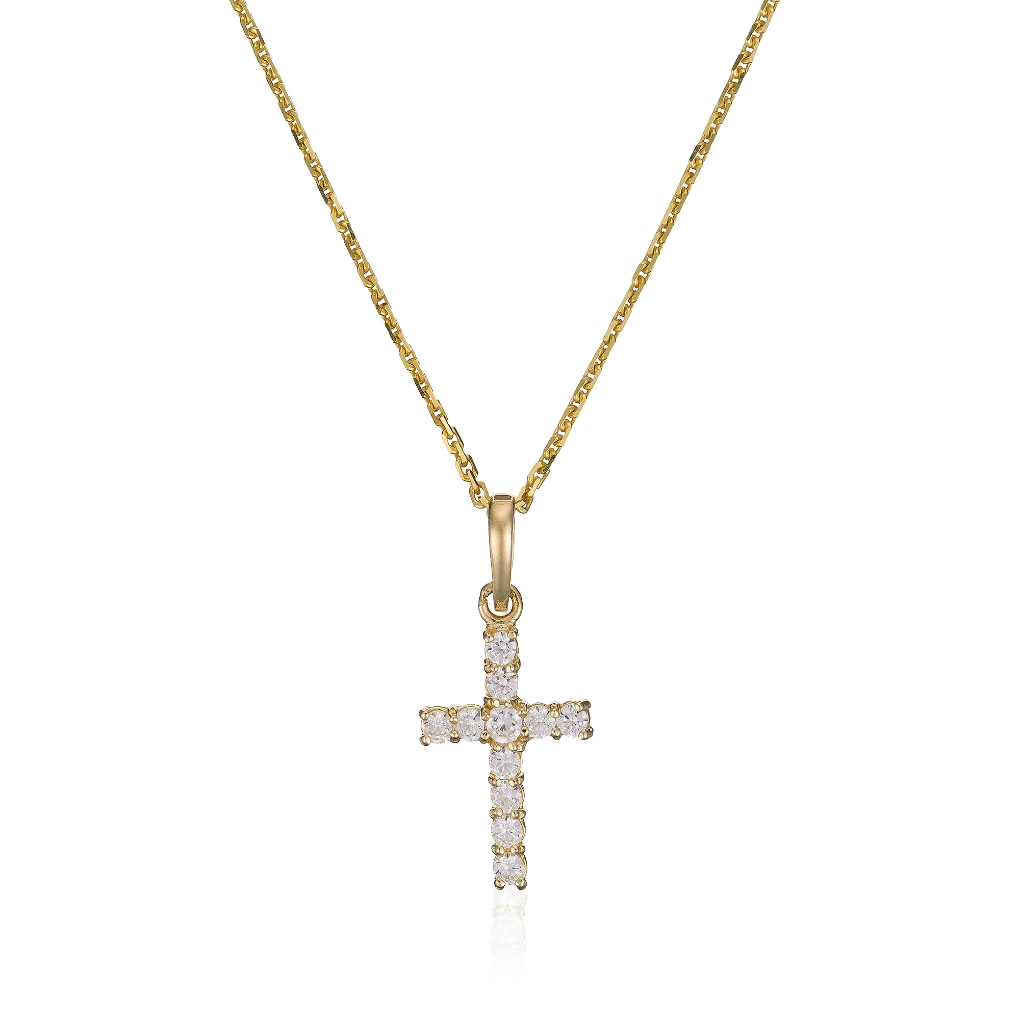 Pendentif "Croix Vérité" - Or Jaune 375/1000 Et Zirconium - Image 2