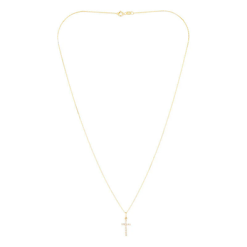 Pendentif "Croix Promise" - Or Jaune 375/1000 Et Zirconium - Image 3