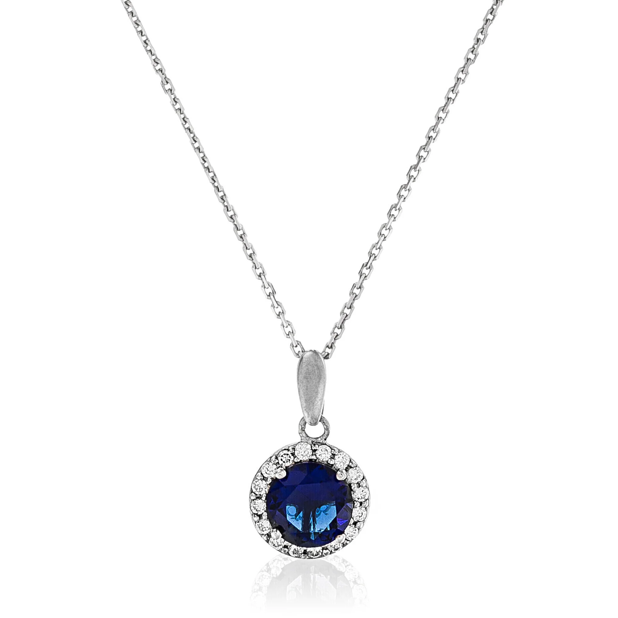 Pendentif "Bleu Merveilleux" Or Blanc 375/1000 - Image 2