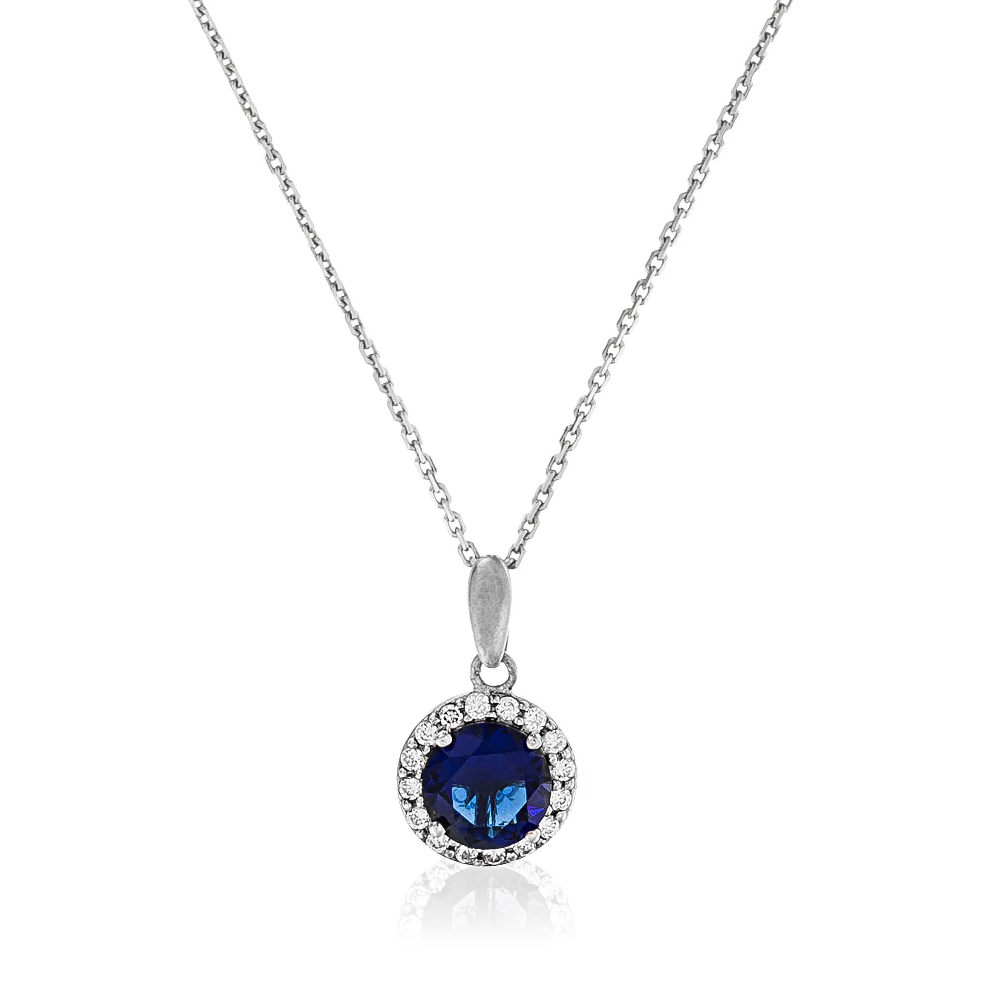 Pendentif "Bleu Merveilleux" Or Blanc 375/1000 - Image 4