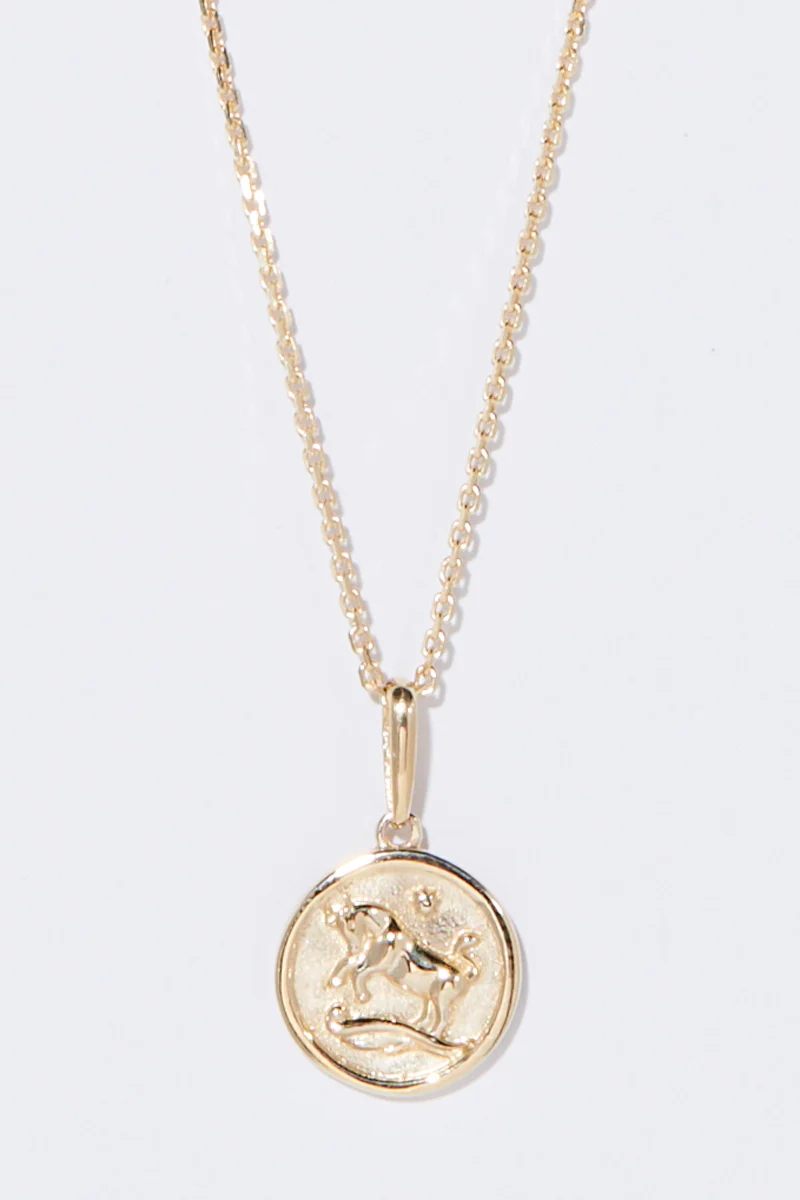 Pendentif Astro Lisse "Taureau" - Or Jaune 375/1000 - Image 2