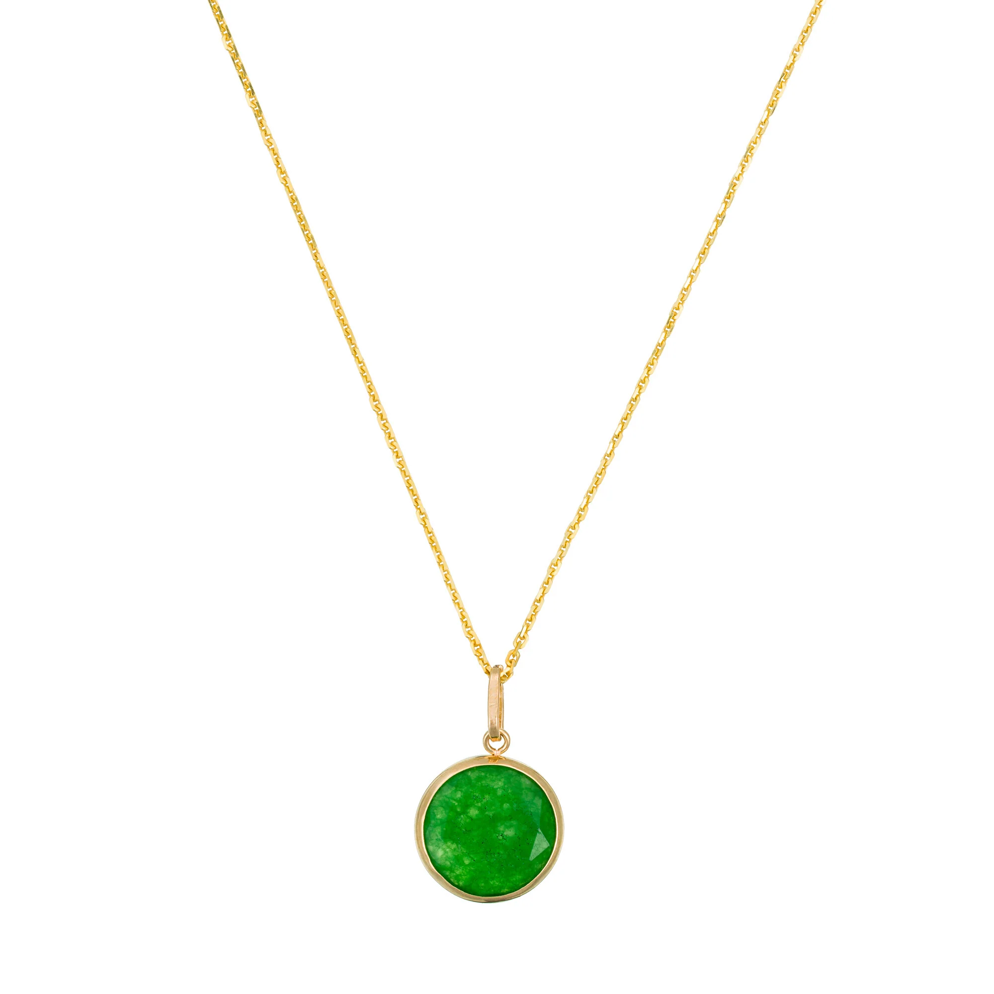 Pendentif "Beyla" - Jade Verte, Or Jaune 375/1000 - Image 2