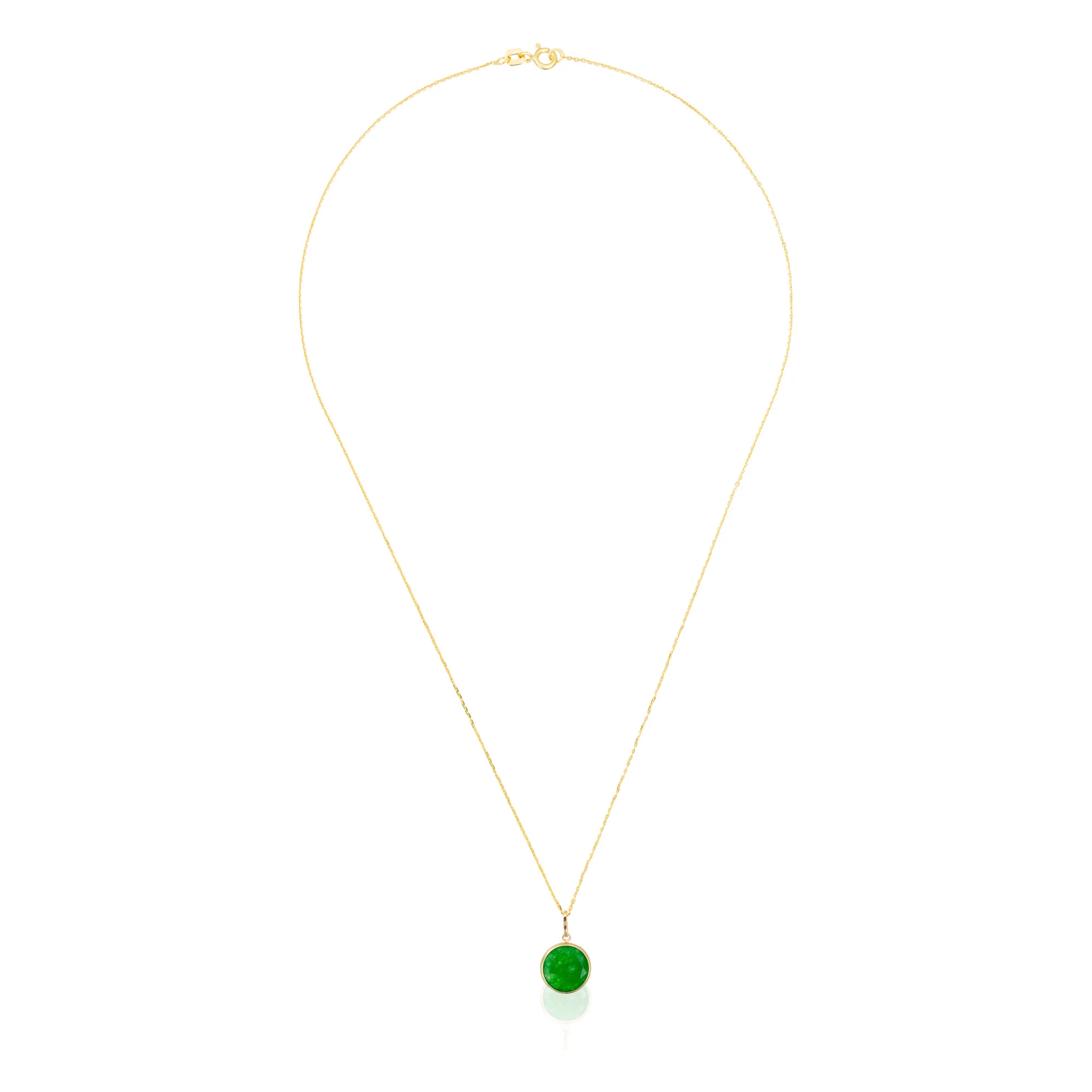 Pendentif "Beyla" - Jade Verte, Or Jaune 375/1000 - Image 4