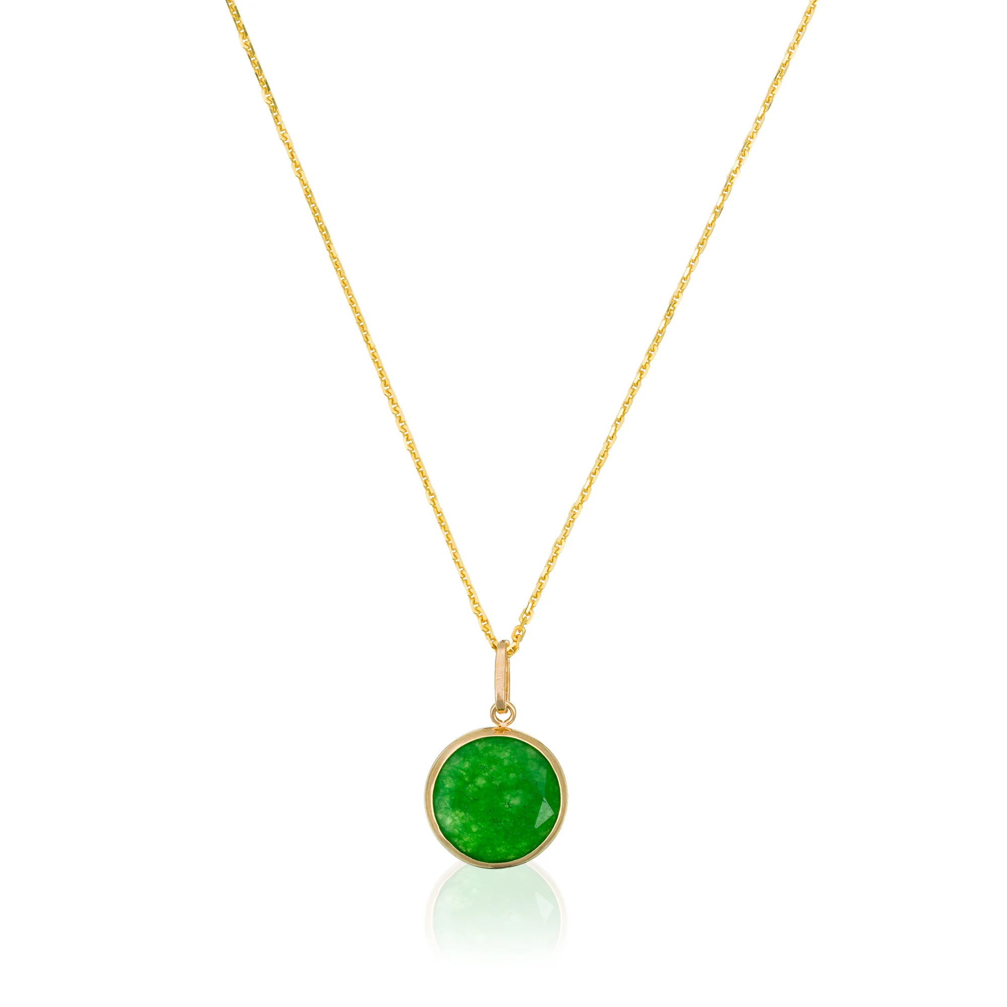 Pendentif "Beyla" - Jade Verte, Or Jaune 375/1000 - Image 5