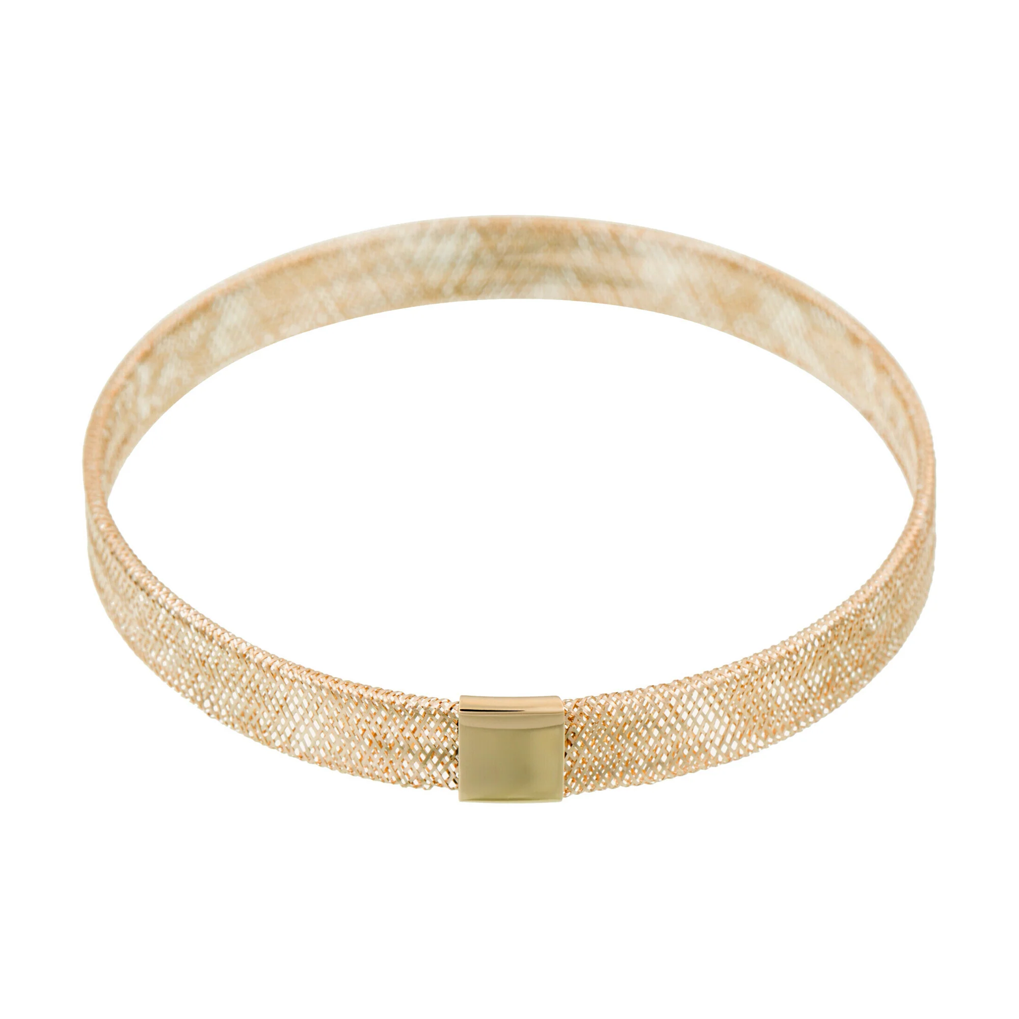 Bracelet"Maille Tissée 7Mm" - Or Jaune 375/1000 - Image 2