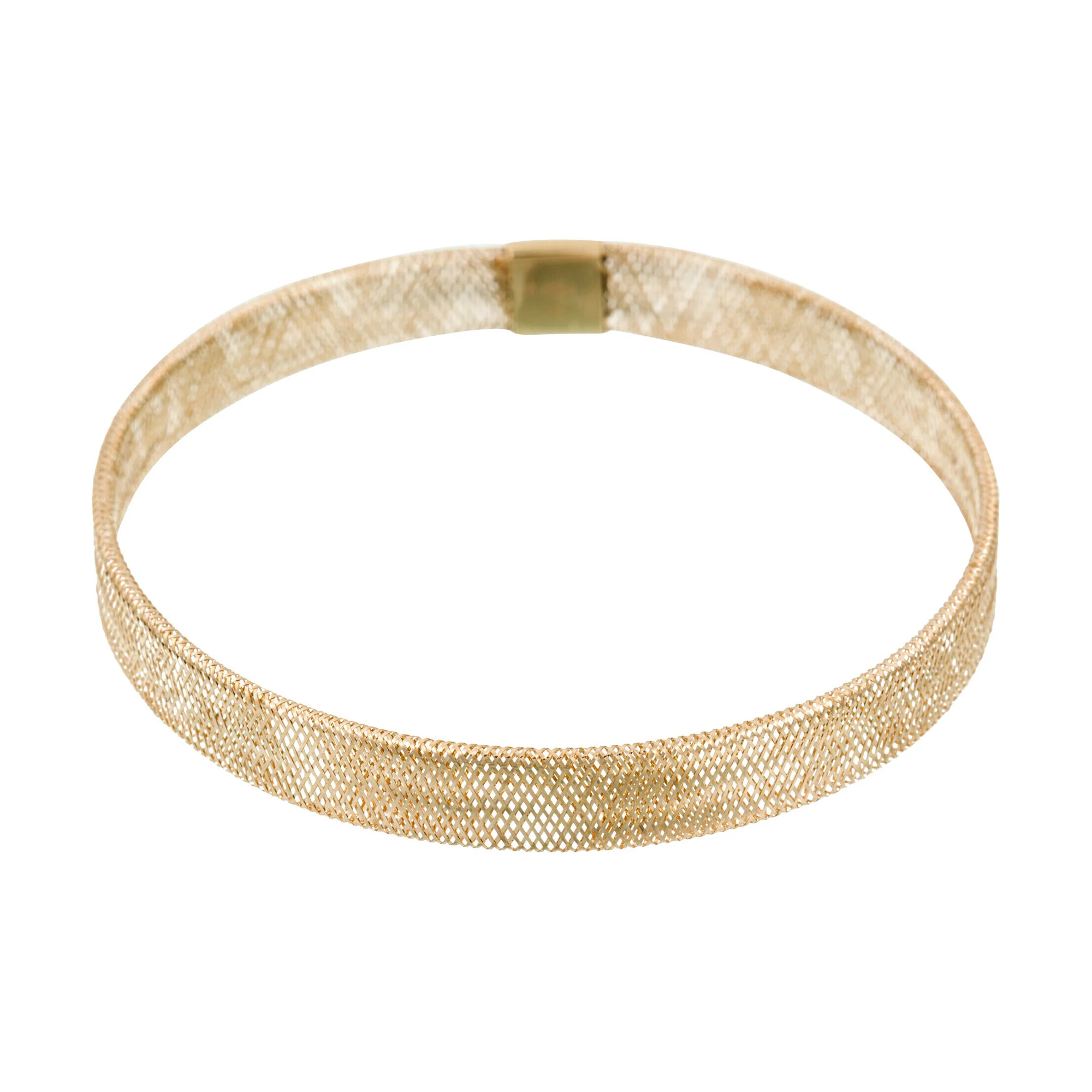 Bracelet"Maille Tissée 7Mm" - Or Jaune 375/1000 - Image 3