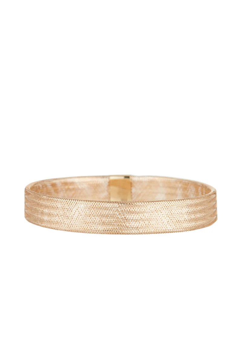 Bracelet"Maille Tissée 7Mm" - Or Jaune 375/1000 - Image 4