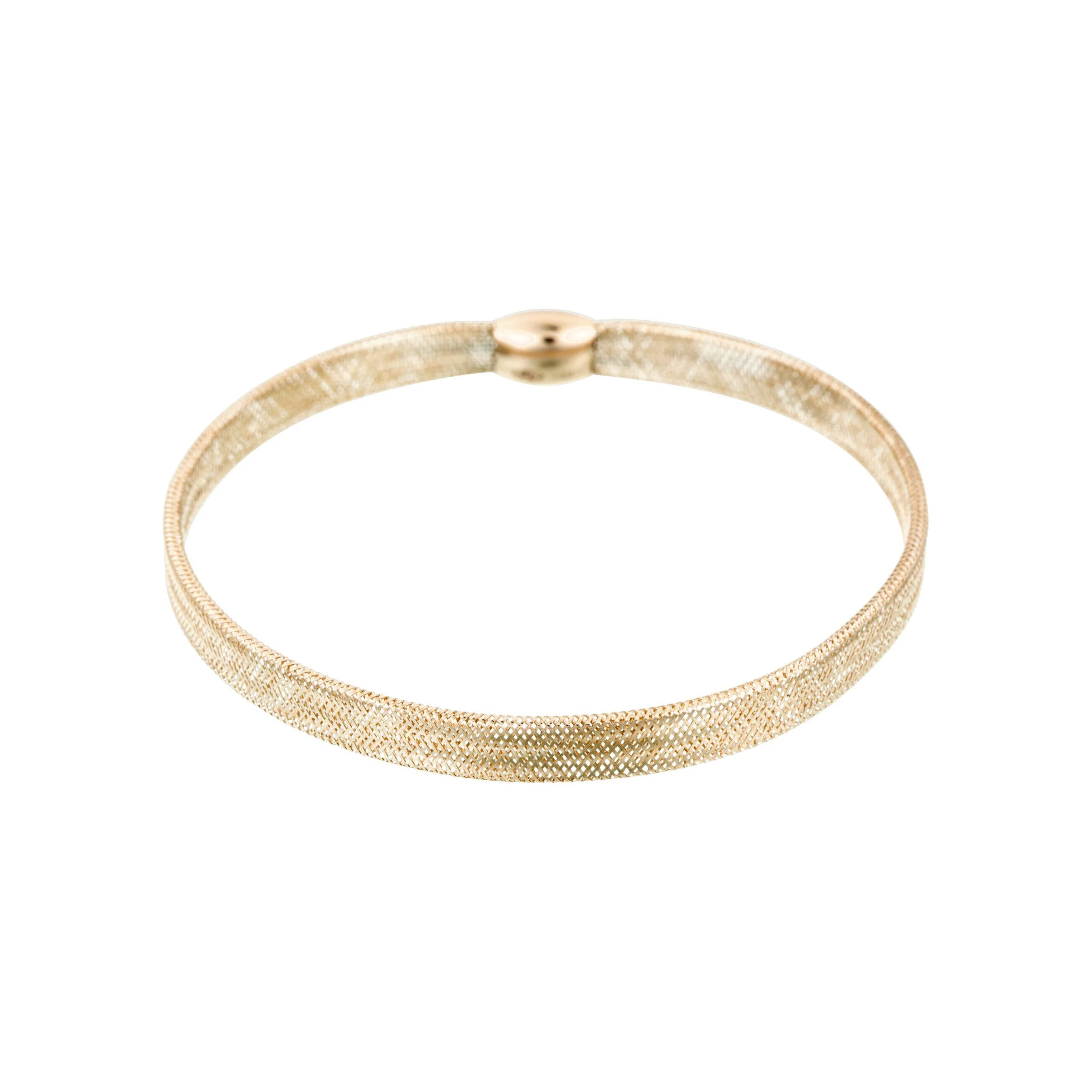 Bracelet "Dentelle De L'Amour 5Mm Fermoir Bombé" - Or Jaune 375/1000 - Image 2