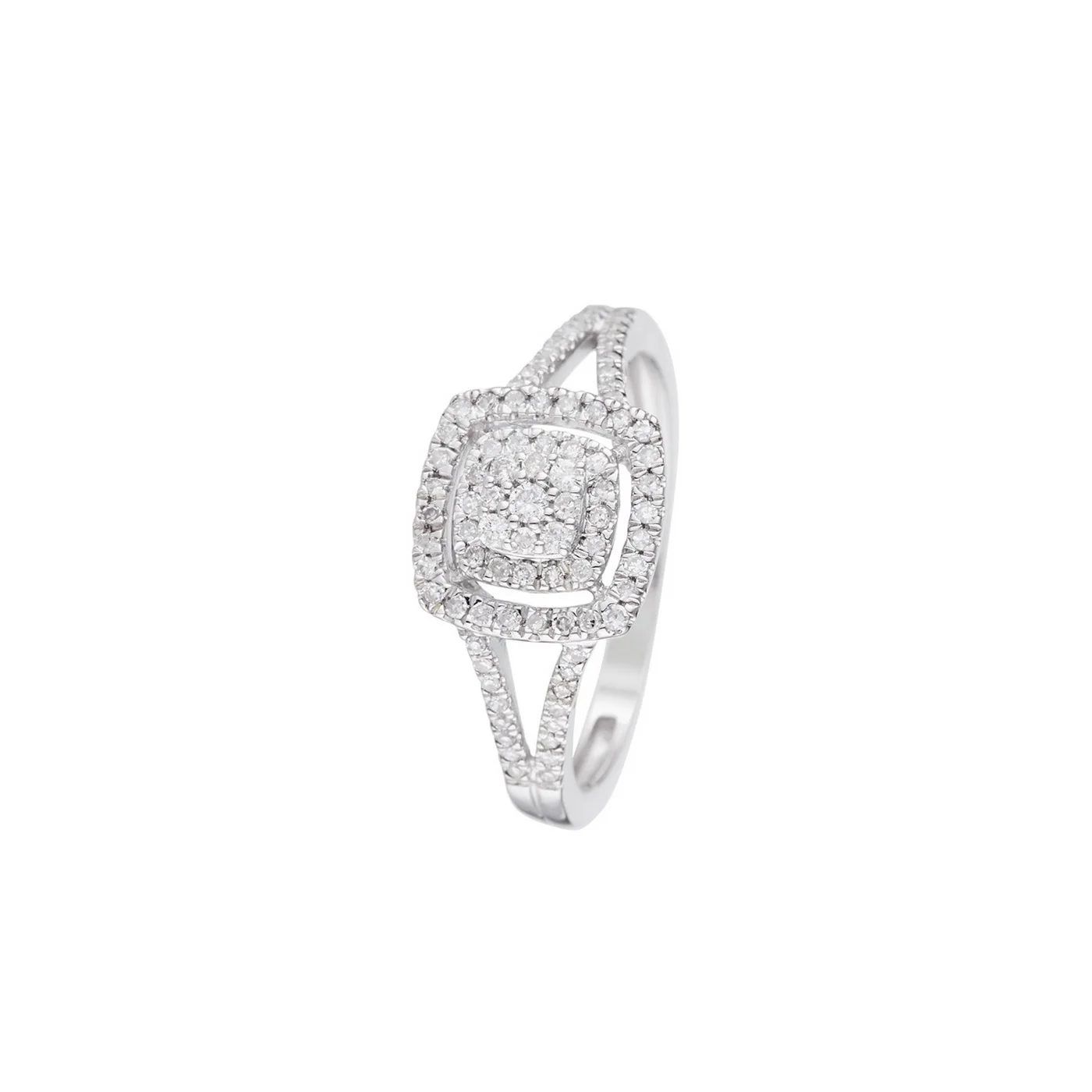 Bague "Rosie" Diamants 0,25/85 - Or Blanc 375/1000 - Image 3