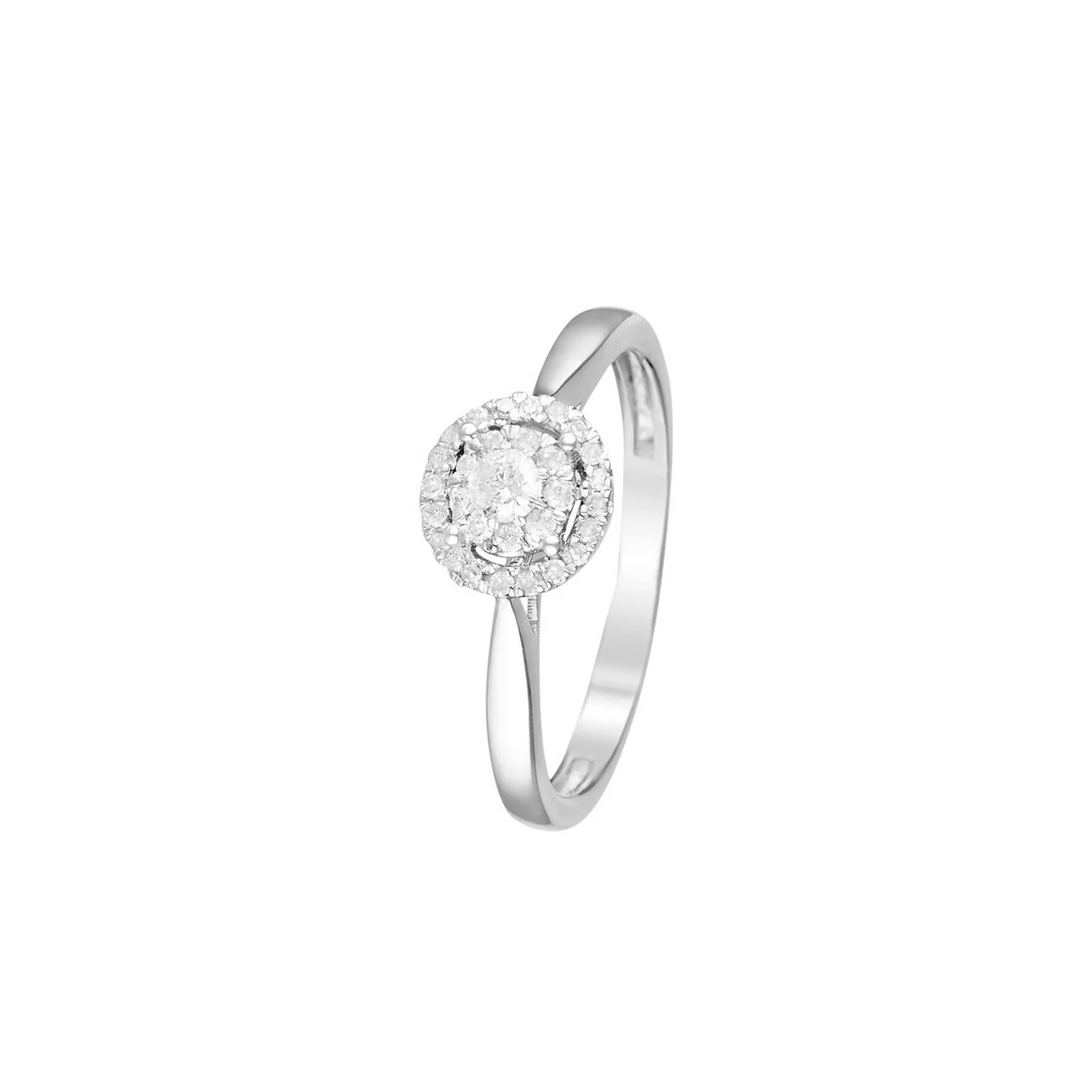 Bague "Chamade" Diamants 0,21/32 - Or Blanc 375/1000 - Image 6