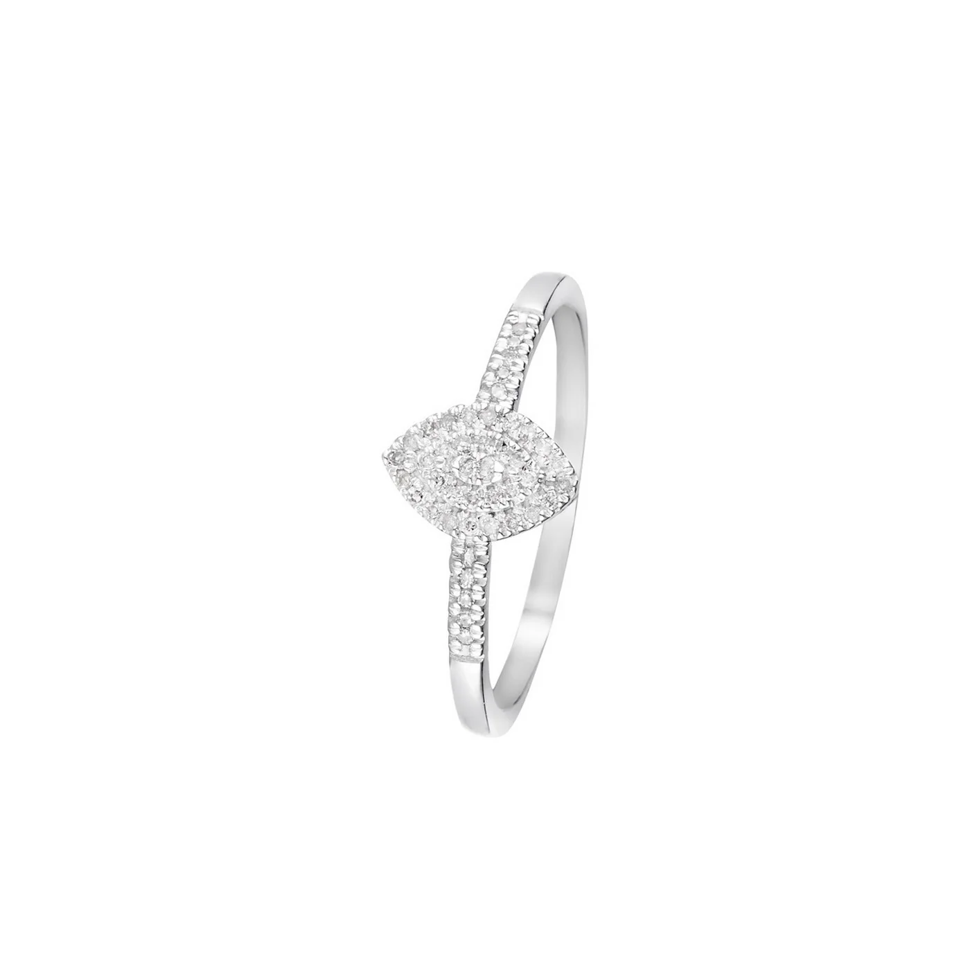 Bague "Sansa" Diamants 0,09/44 - Or Blanc 375/1000 - Image 2