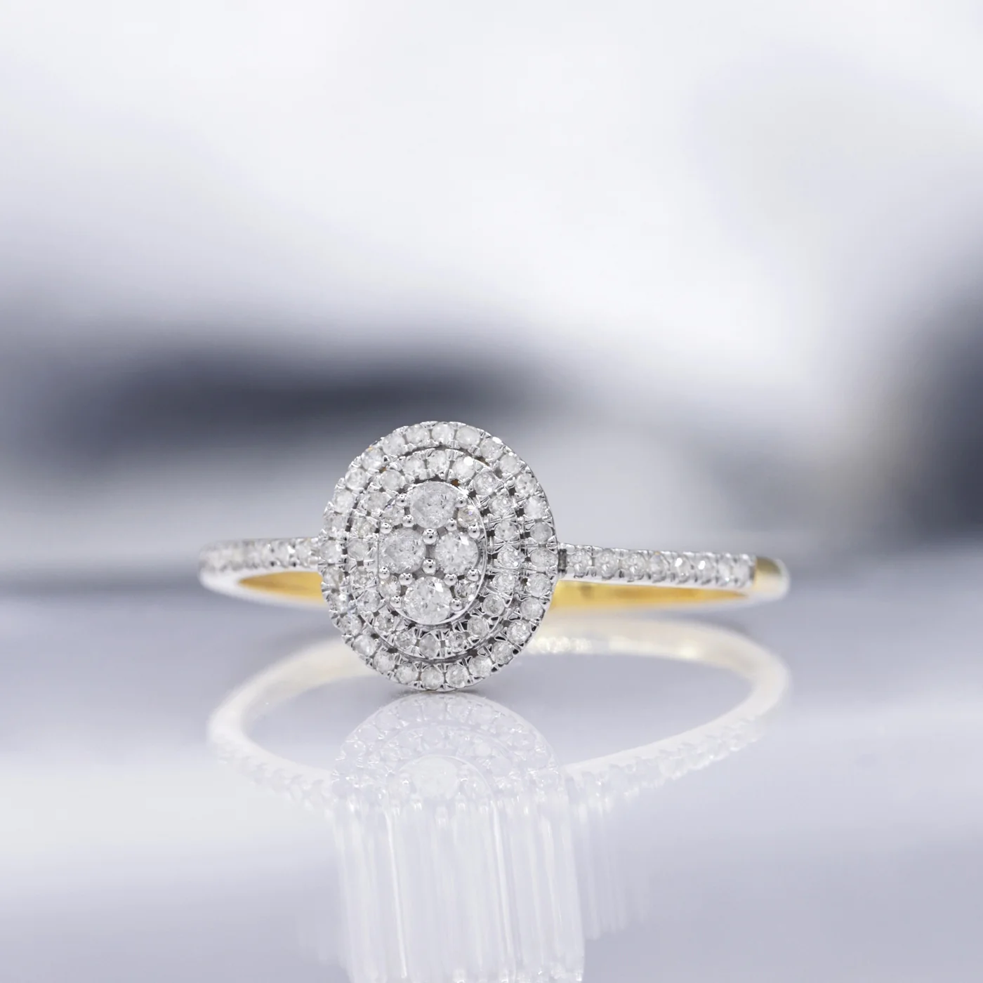 Bague "Beauty Queen" Diamants 0,20/72 - Or Jaune 375/1000 - Image 2