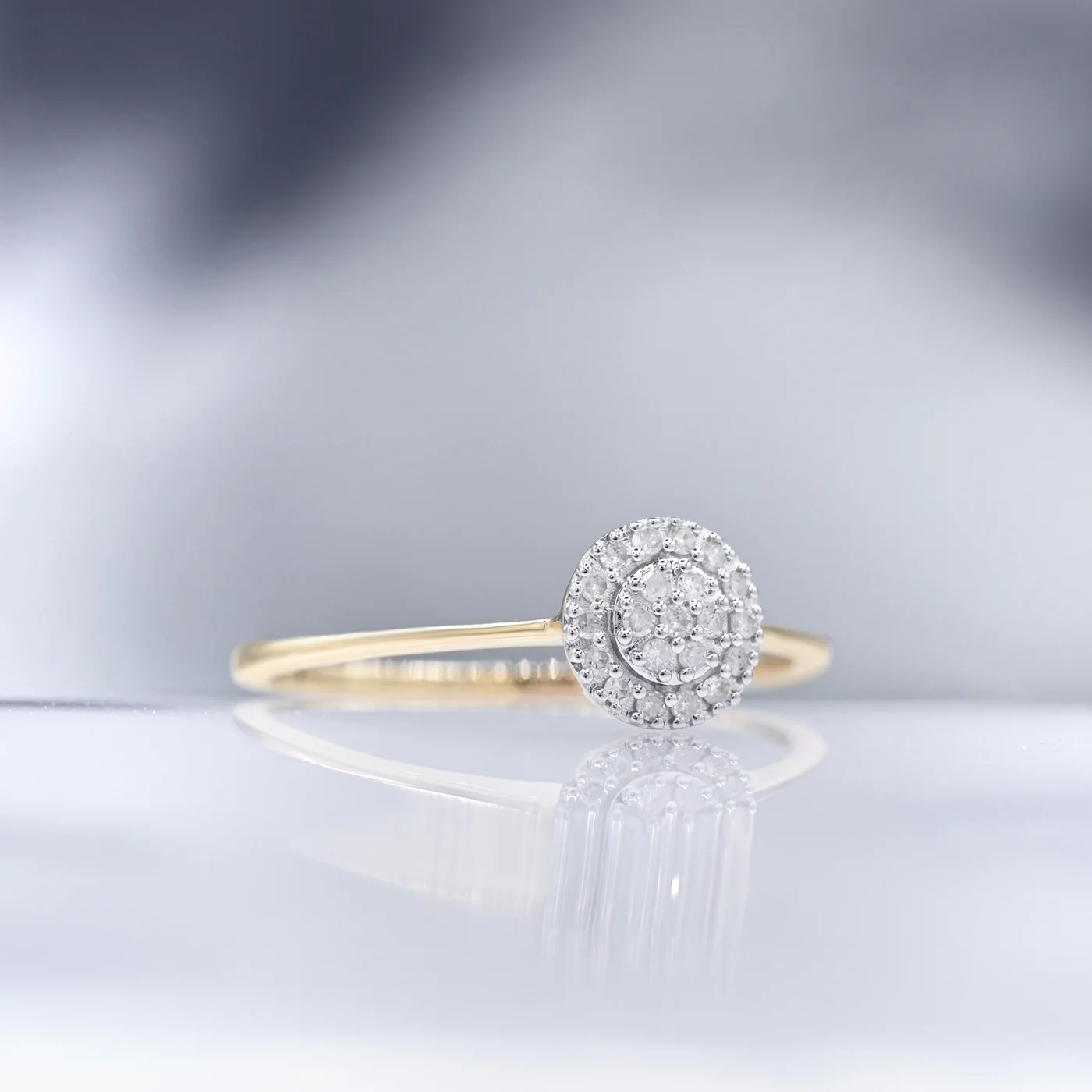 Bague "Mon Rayon De Soleil" Diamants 0,12/21 - Or Jaune 375/1000 - Image 2