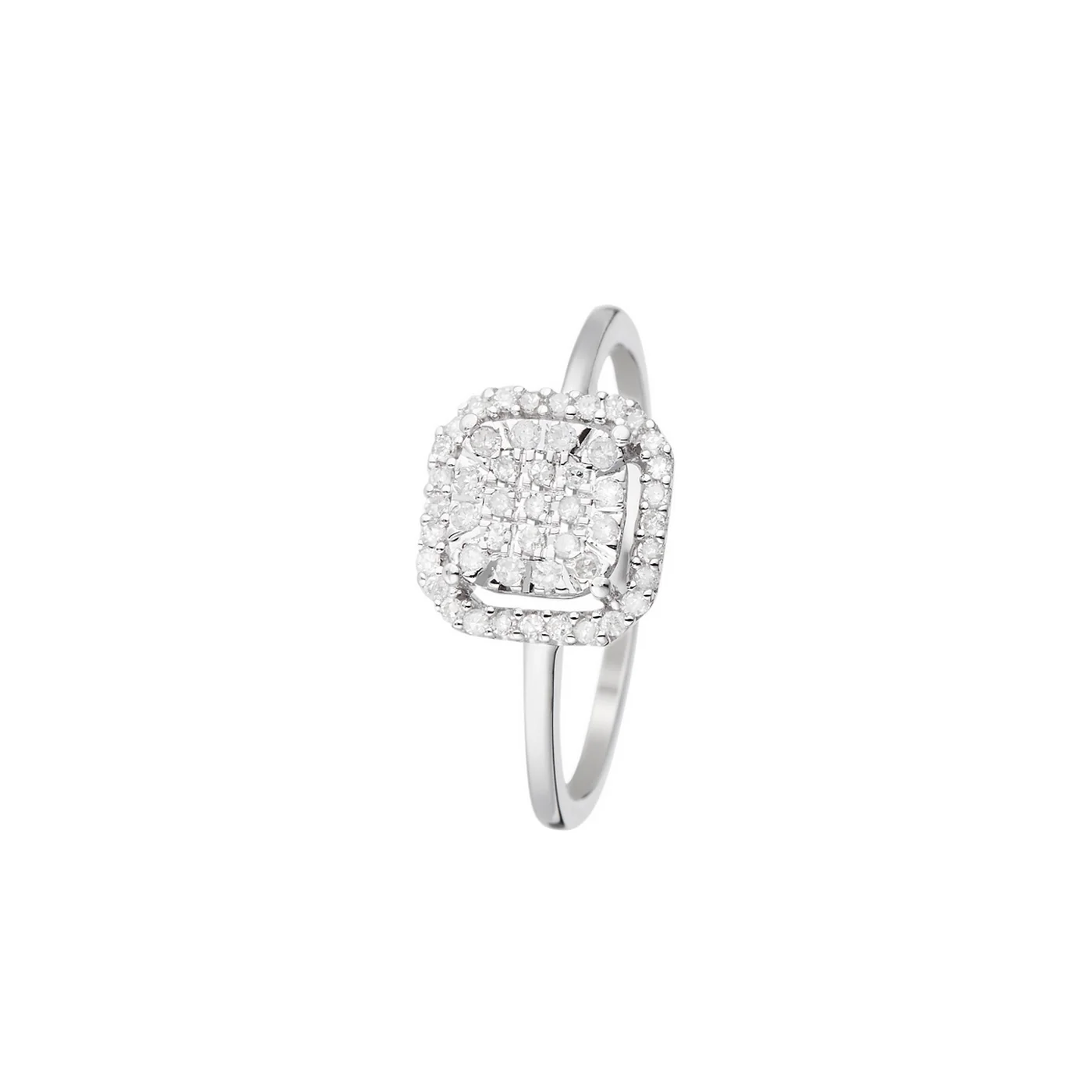 Bague "D'Amour Et De Tendresse" D0,21/49 - Or Blanc 375/1000 - Image 3