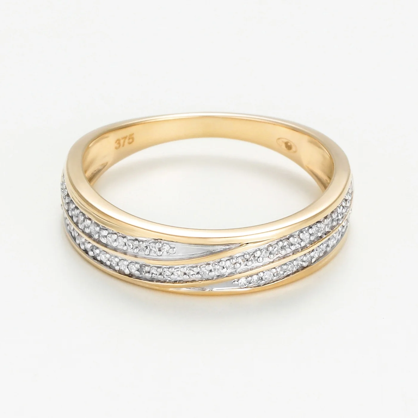 Bague "Gold Love" Diamants 0,12/65 - Or Jaune 375/1000 - Image 2