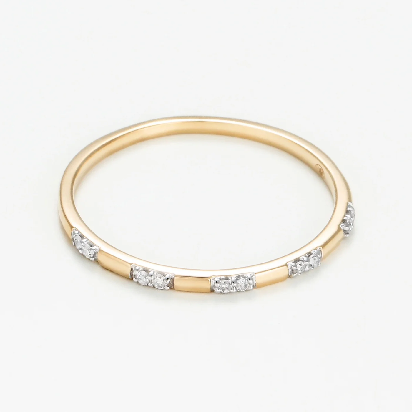 Bague " Apollonia" Diamants 0,034/10 - Or Jaune 375/1000 - Image 2