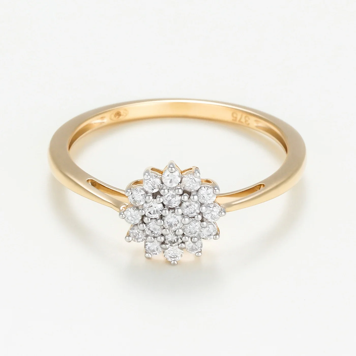 Bague "Rabia" Diamants 0,21/19 - Or Jaune 375/1000 - Image 2