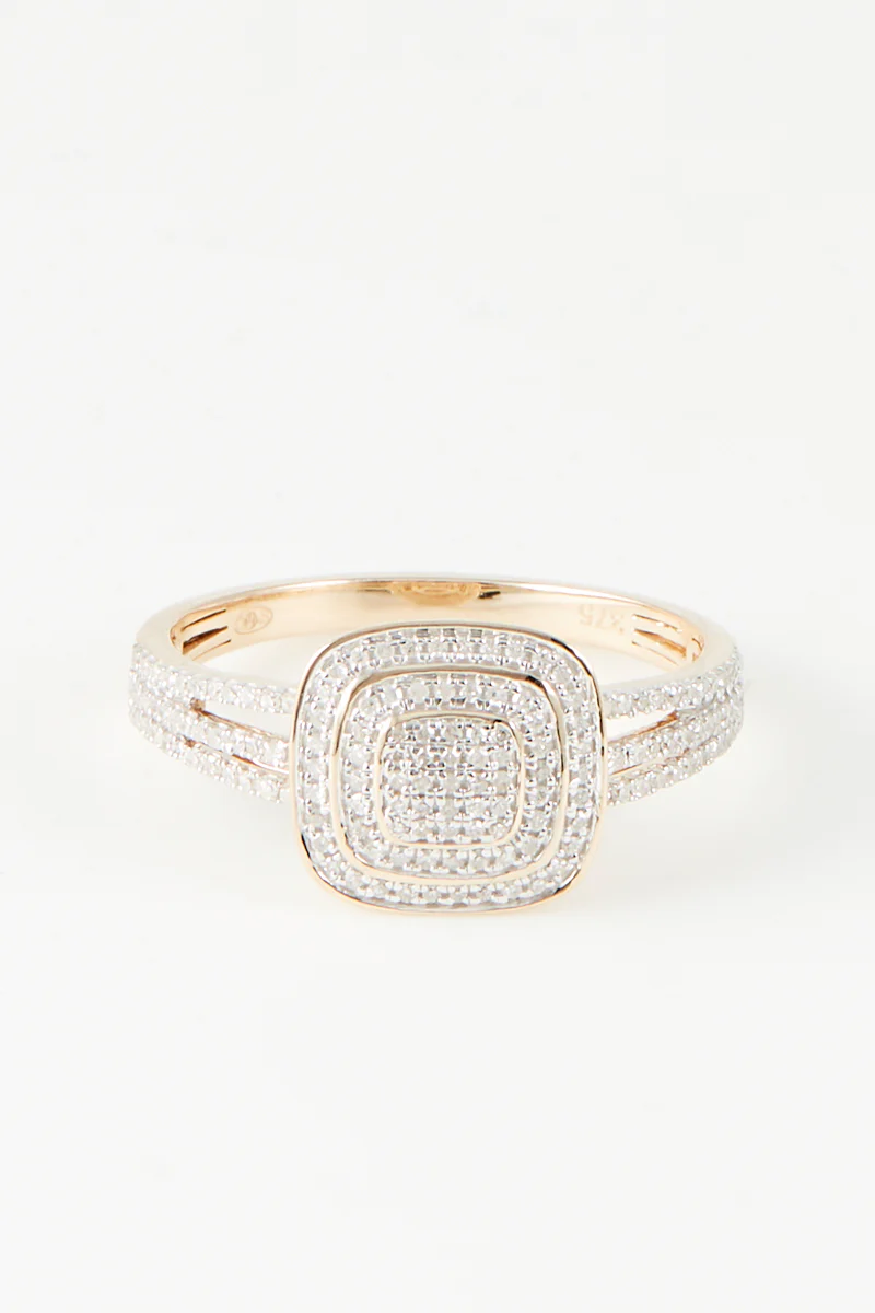 Bague "Ramona" Diamants 0,28/155 - Or Jaune 375/1000 - Image 2