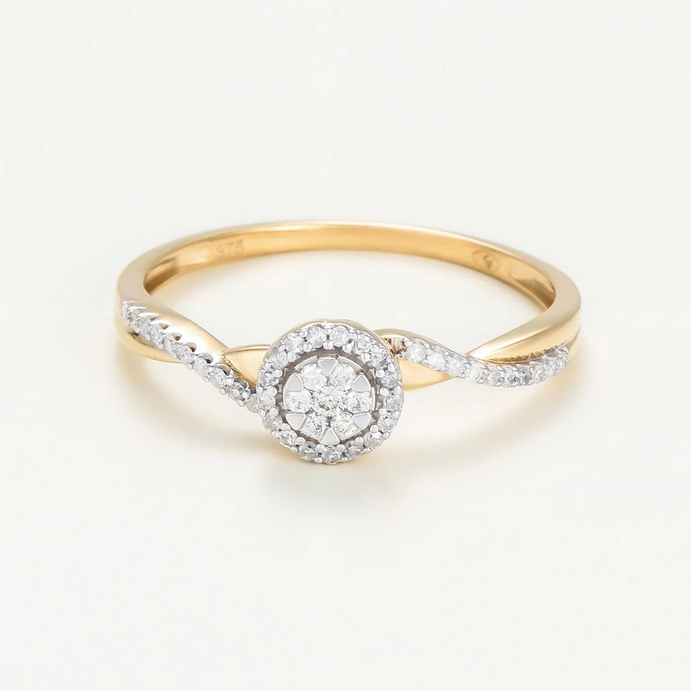 Bague "Mon Idéal" Diamants 0,21/44 - Or Jaune 375/1000 - Image 3